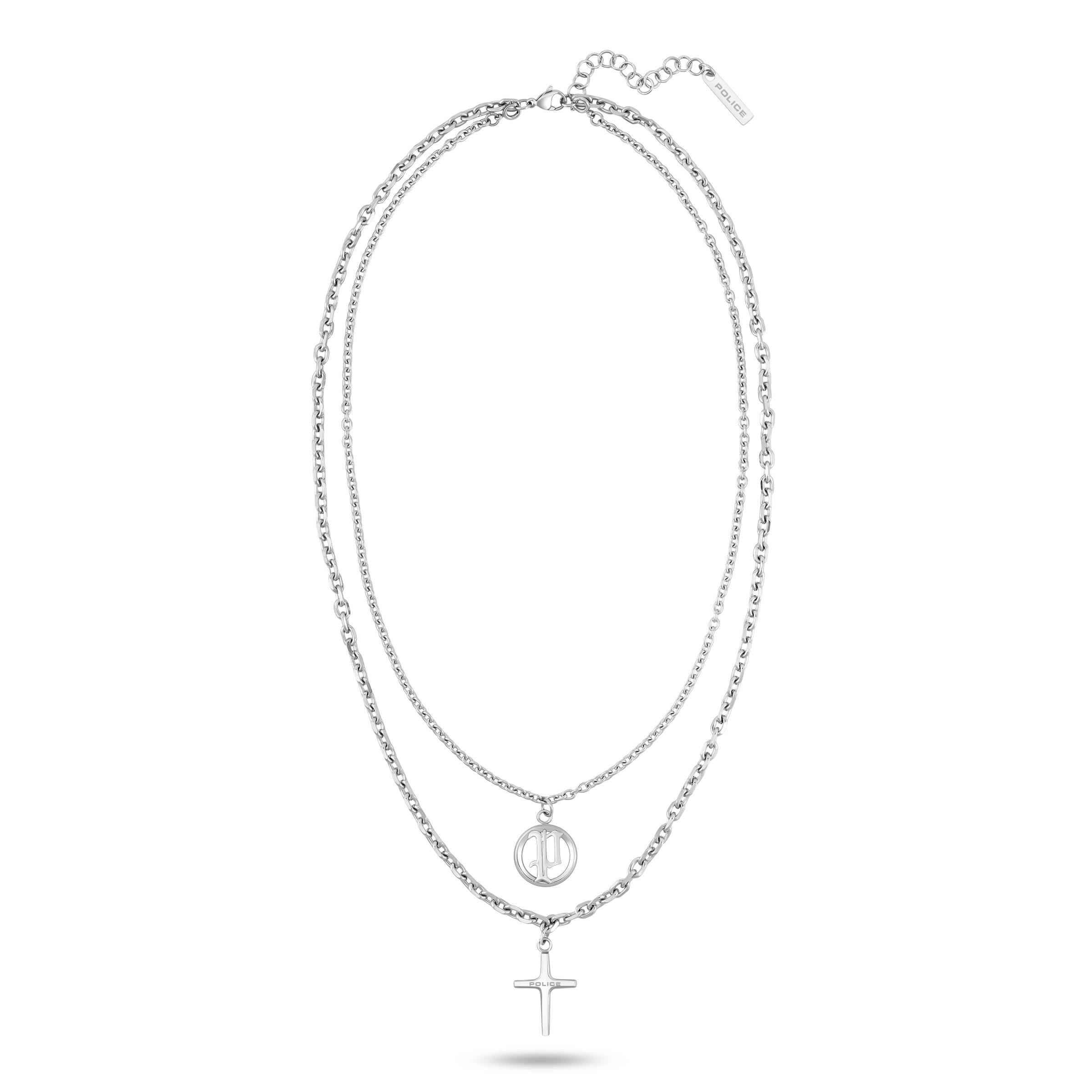Police Kette mit Anhänger »Duality Kreuz Layering«