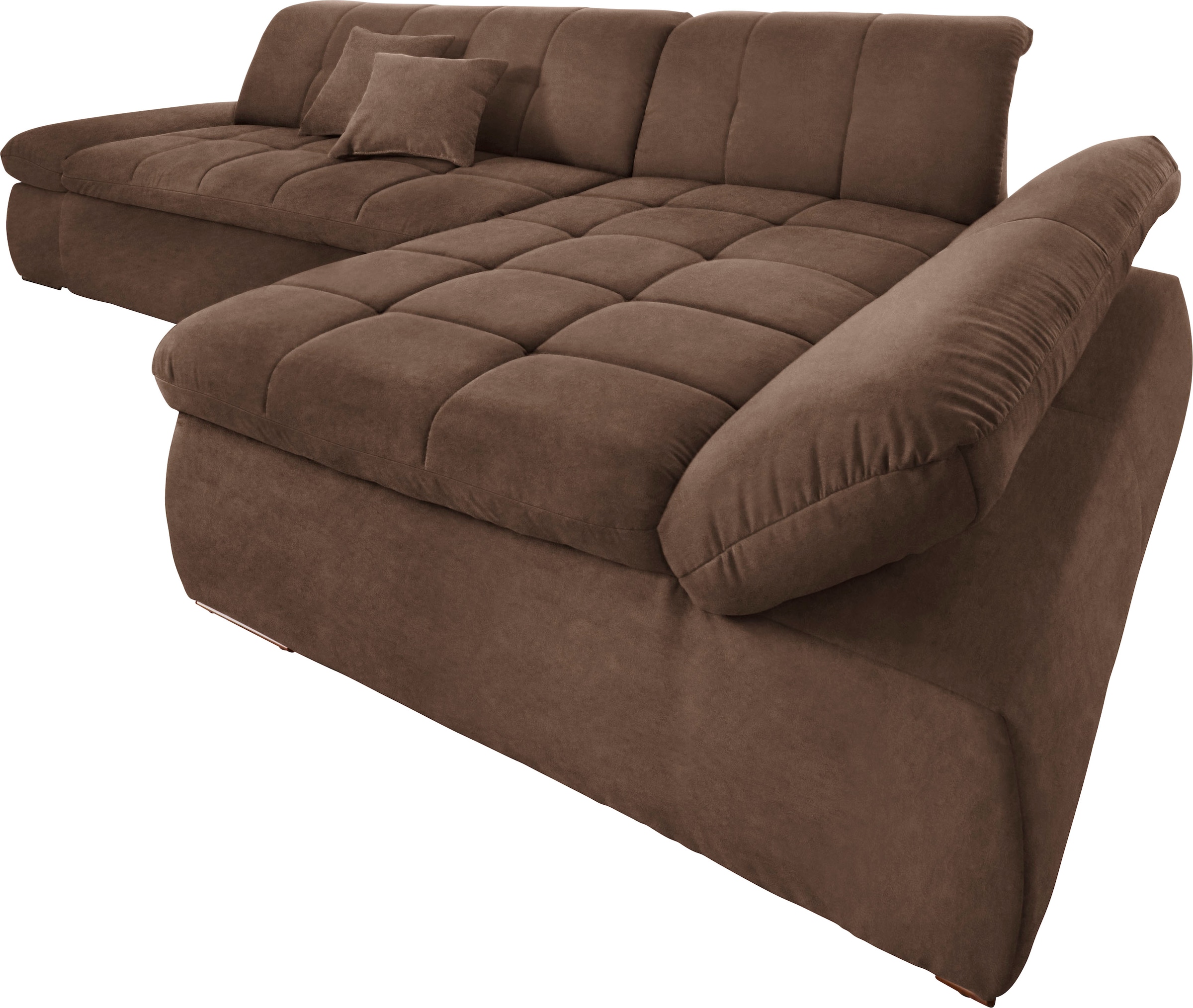 DOMO collection Ecksofa "NMoric incl. Zierkissen B/T/H: 273/216/80 cm L-For günstig online kaufen