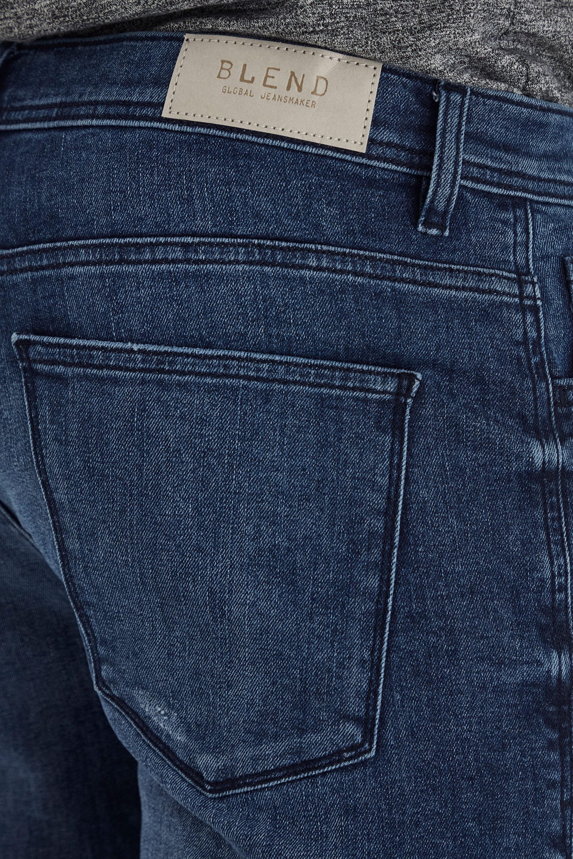 Jeansshorts BLEND "BHLuke", Herren, Gr. XXL, US-Größen, clear blau, Web, 98% Baumwolle, 2% Elasthan, unifarben, Basic, normal kurz, Jeans Jeansshorts, Stilvolle 5-Pocket-Jeansshorts 6