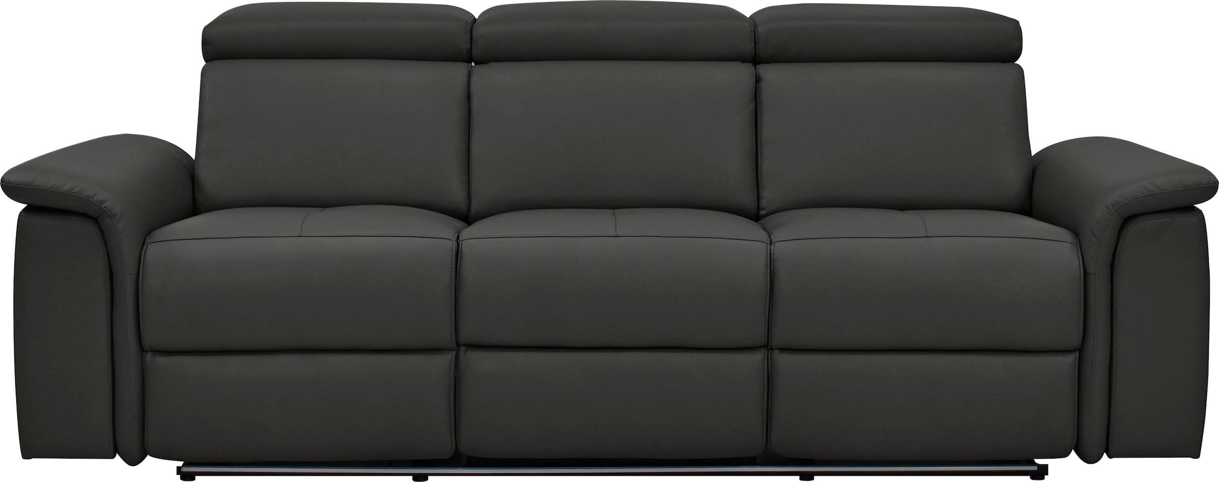 OTTO home 3-Sitzer "Pareli 229cm, manuelle u. elektr. Relaxfunktion in 2 Sitzen" USB, KT-Verstellung, LED Beleuchtung, in Echtleder, Kunstleder, Web