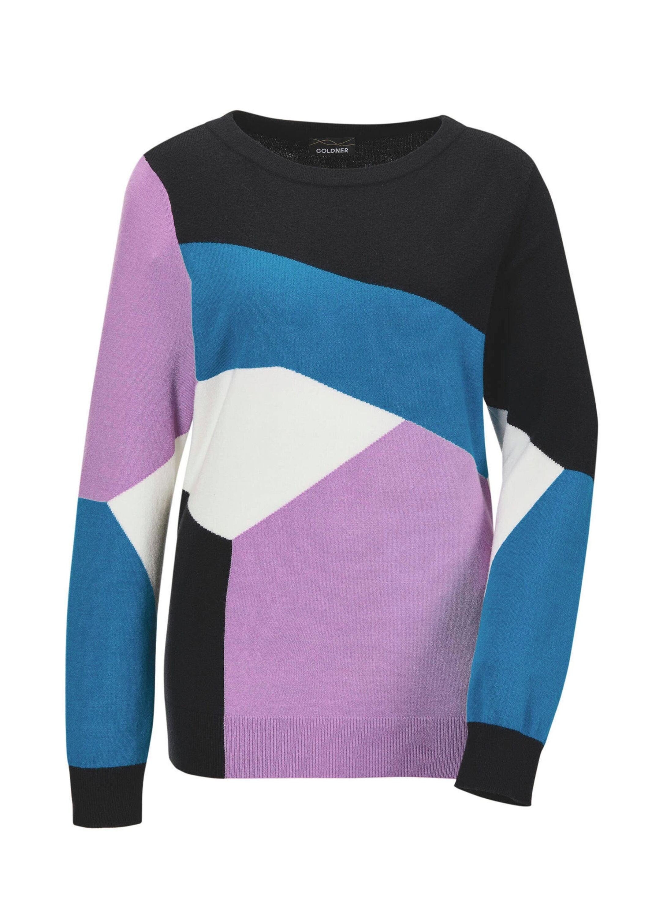 GOLDNER Rundhalspullover "Kurzgröße Strickpullover" Ausschnitt mit Tubularb günstig online kaufen