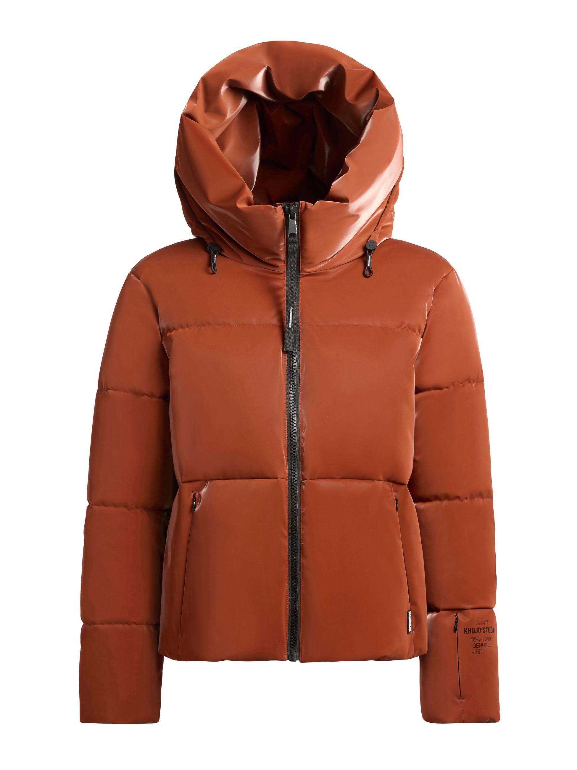 khujo Steppjacke »Audrey Shiny« mit Kapuze Schimmernde Damen Winterjacke mit Kapuze