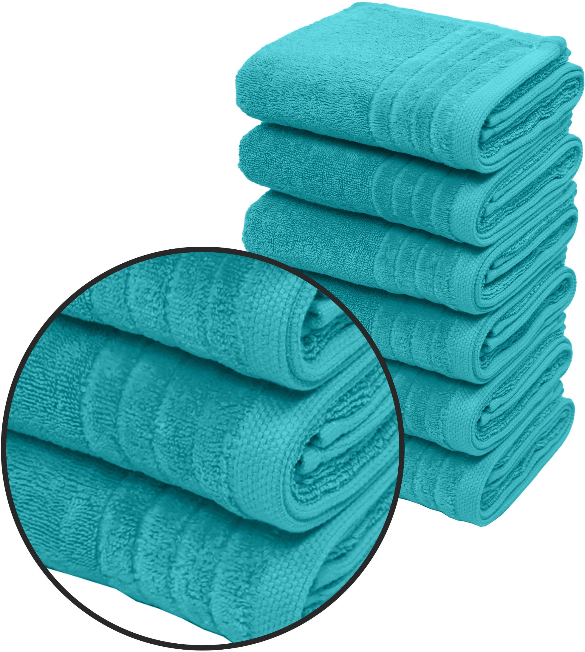 OTTO home Handtücher "Sanremo Premium, Premium Handtücher, 600 gr/m², 40x70cm" mit Bordüre, flauschig und weich, Händehandtücher, 5 Jahre Garantie