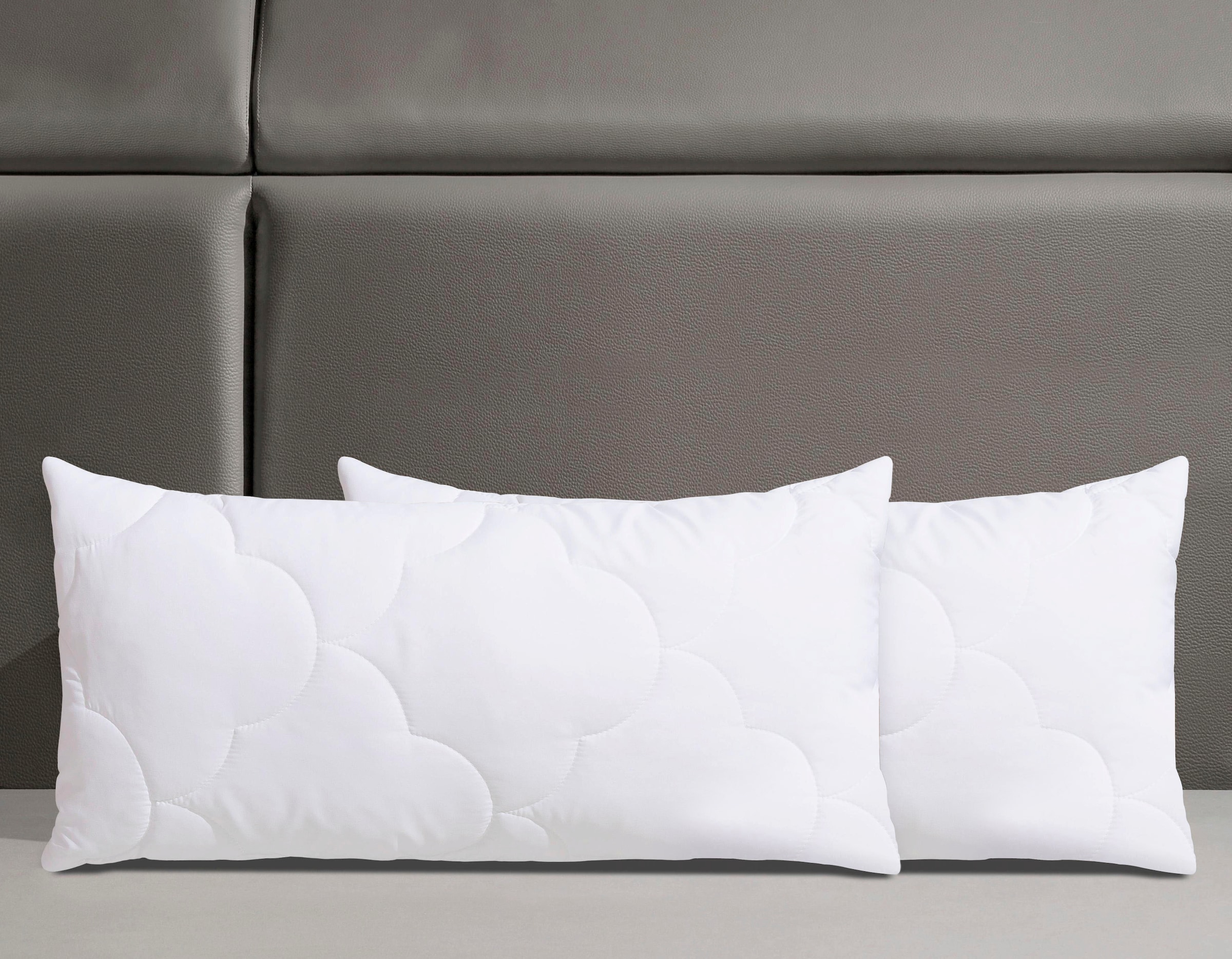 my home Microfaserkissen "Mondschein, Kopfkissen 40x80 cm, 80x80 cm und wei günstig online kaufen