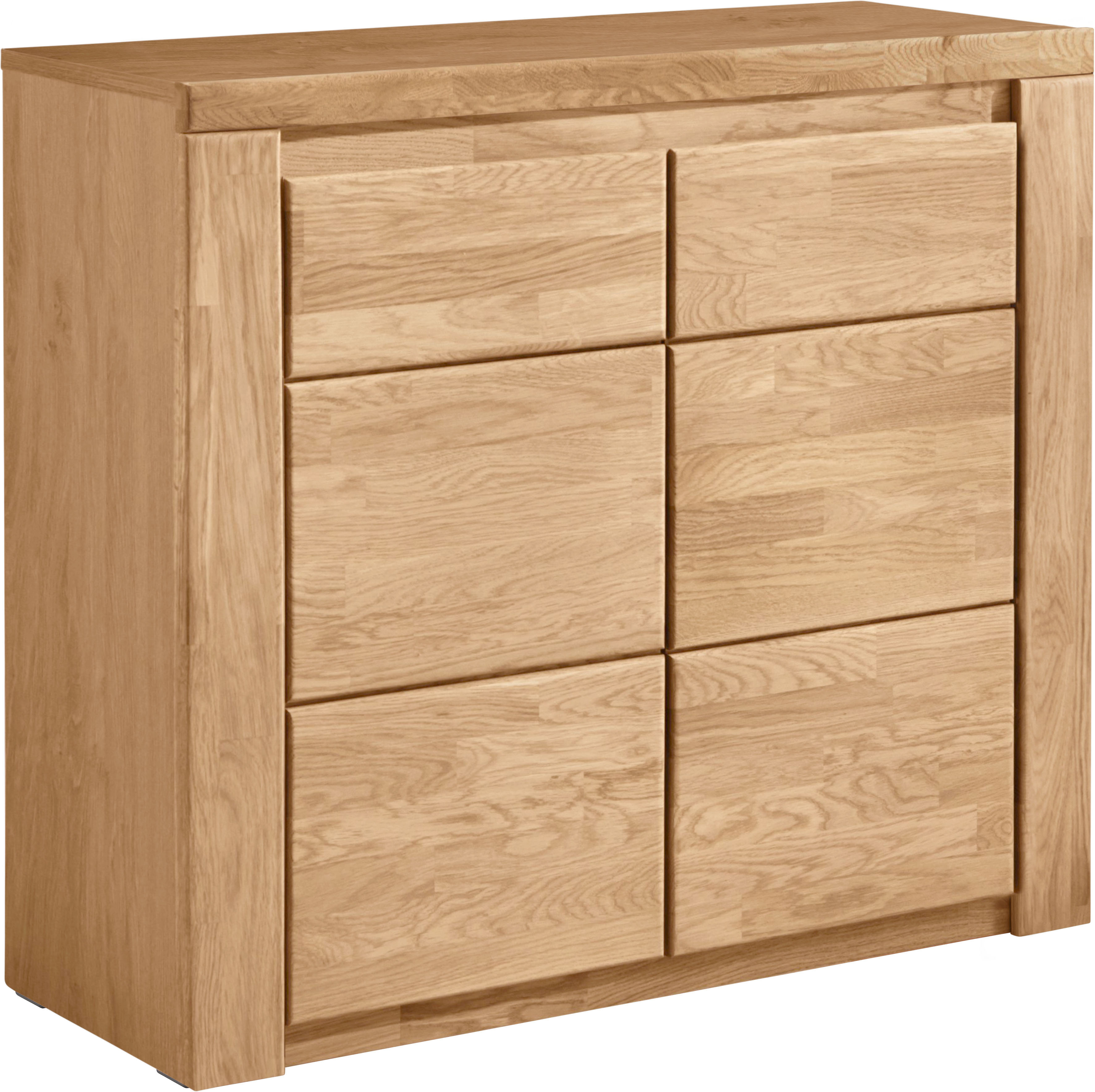 Thumbnail - Home affaire Kommode "Burano,90cm breit,35 cm tief, Fronten Massivholz" Holz massiv, Holzwerkstoff,2 Türen,2 breite Fäch...