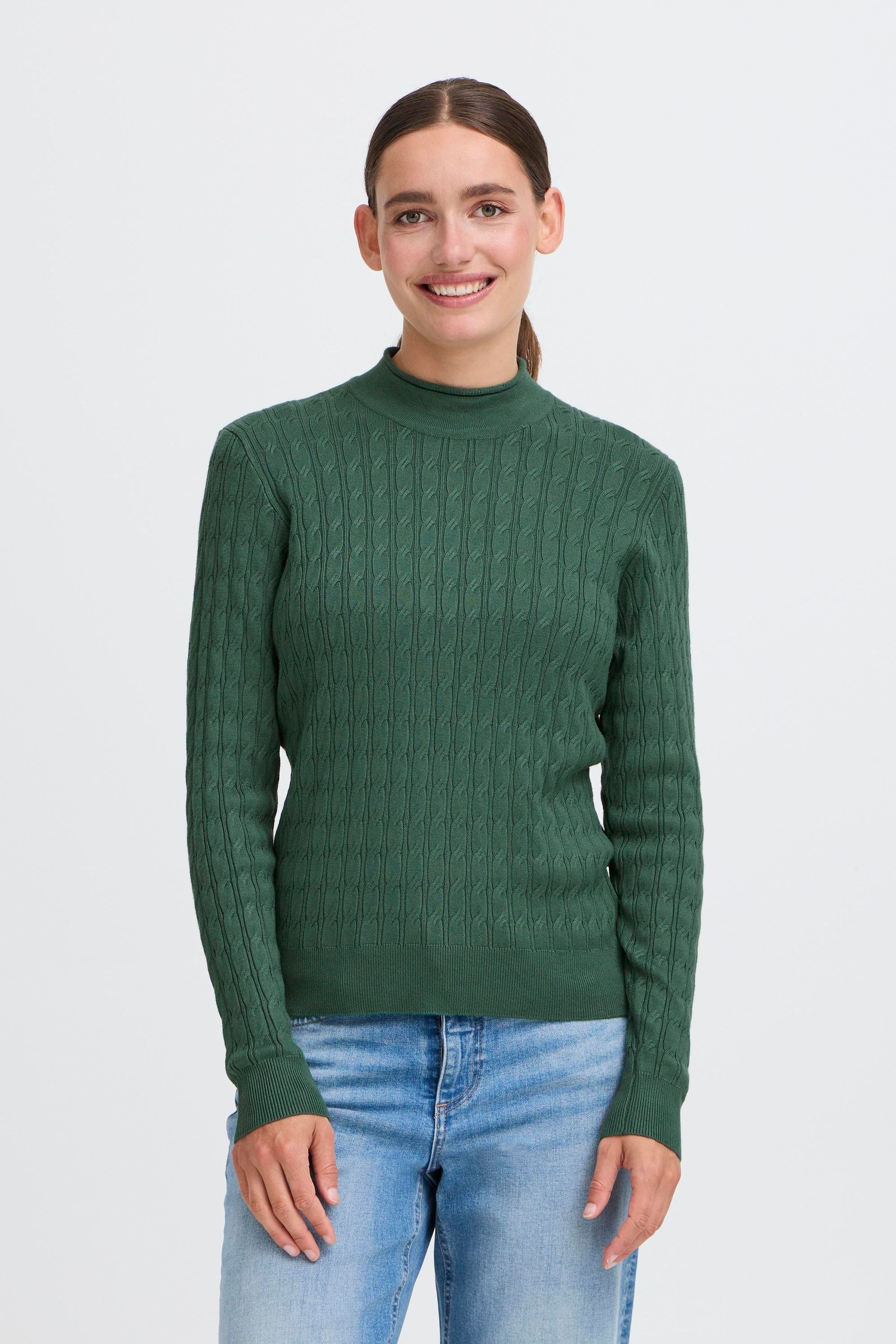 OXMO OXISALLY Turtleneck Sweater Green S 2