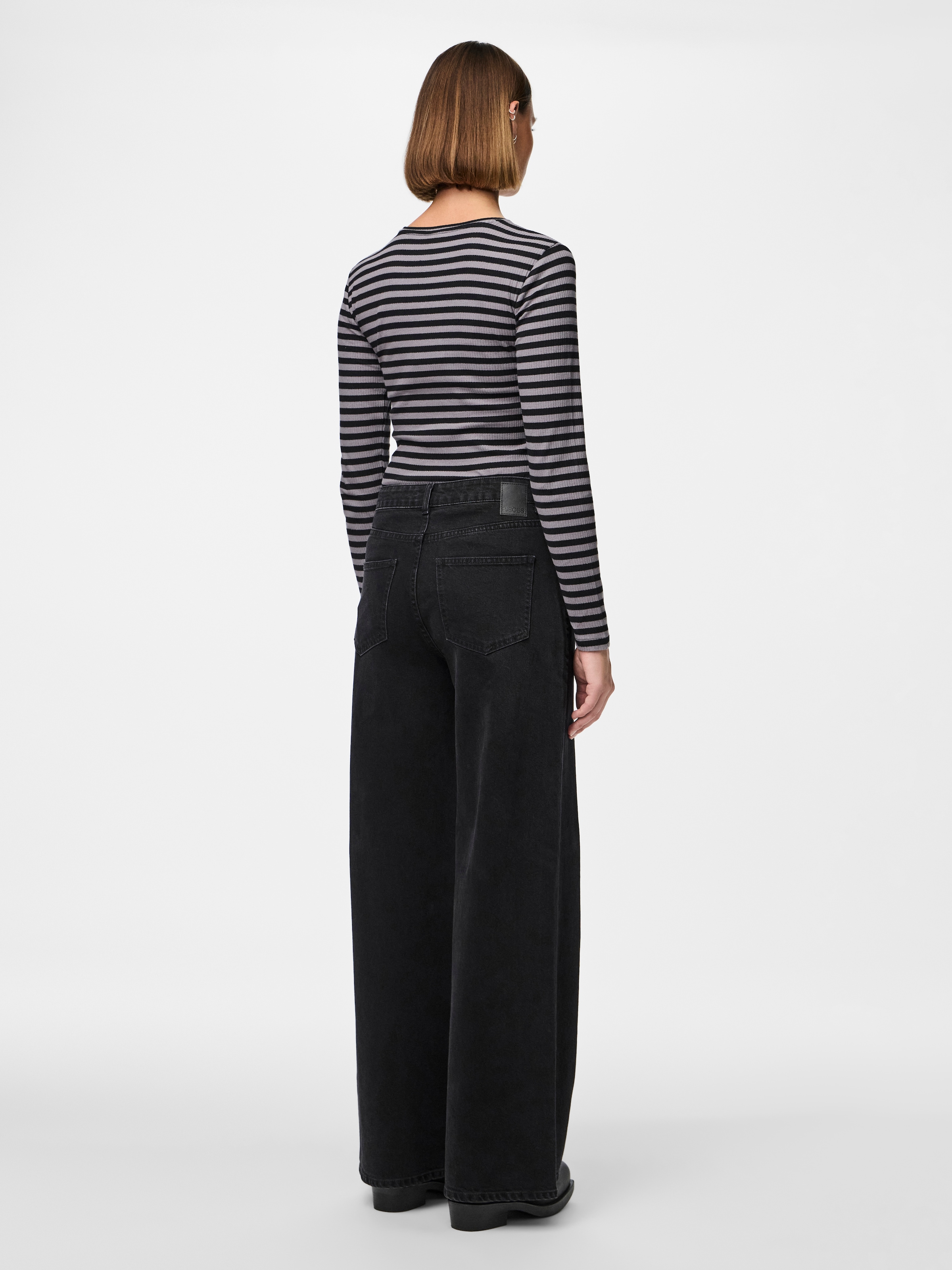 pieces High-waist-Jeans »PCSELMA HW WIDE JEANS BL NOOS BC«