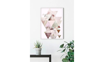 Poster »Triangles Red«, Formen-Kunst, (1 St.)