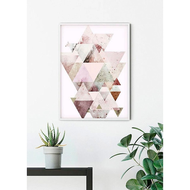 Komar Poster »Triangles Red«, Formen-Kunst, (1 St.), Kinderzimmer,  Schlafzimmer, Wohnzimmer | BAUR