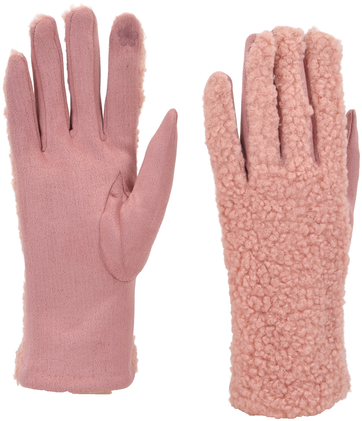 styleBREAKER Fleecehandschuhe "Touchscreen Handschuhe mit Teddyplüsch" 1 Stk.