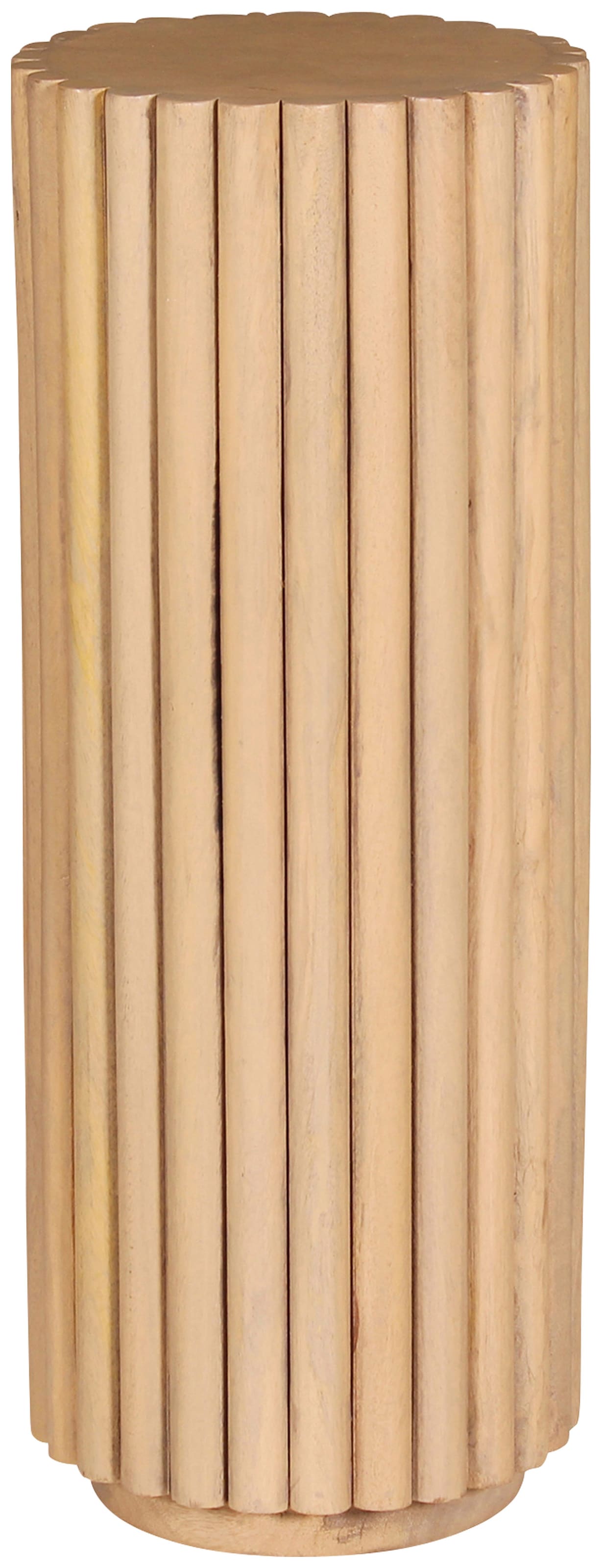 SIT Blumenhocker "Fargo aus Mangoholz mit Lamellendesign im Ribbed-Look" Extravagantes Lamellendesign im hochwertigen Ribbed-Look
