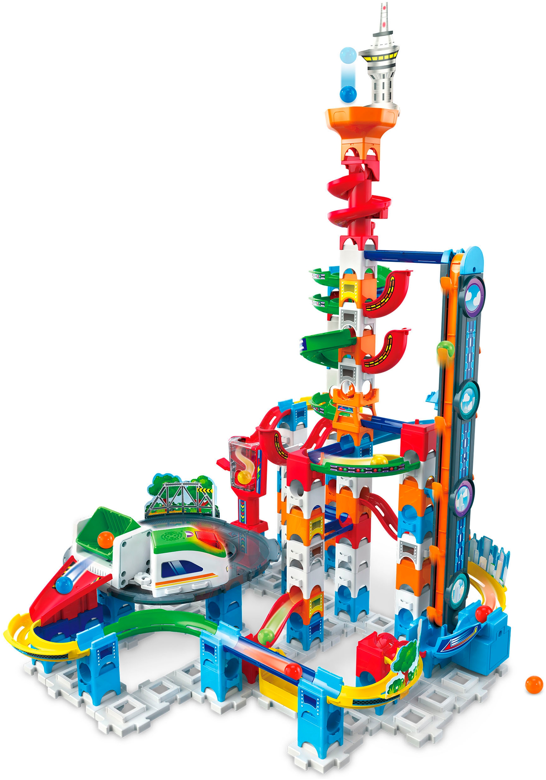 Kugelbahn »Marble Rush - Super Sky Tower Set XL300 E«, mit Sound- und Lichteffekten