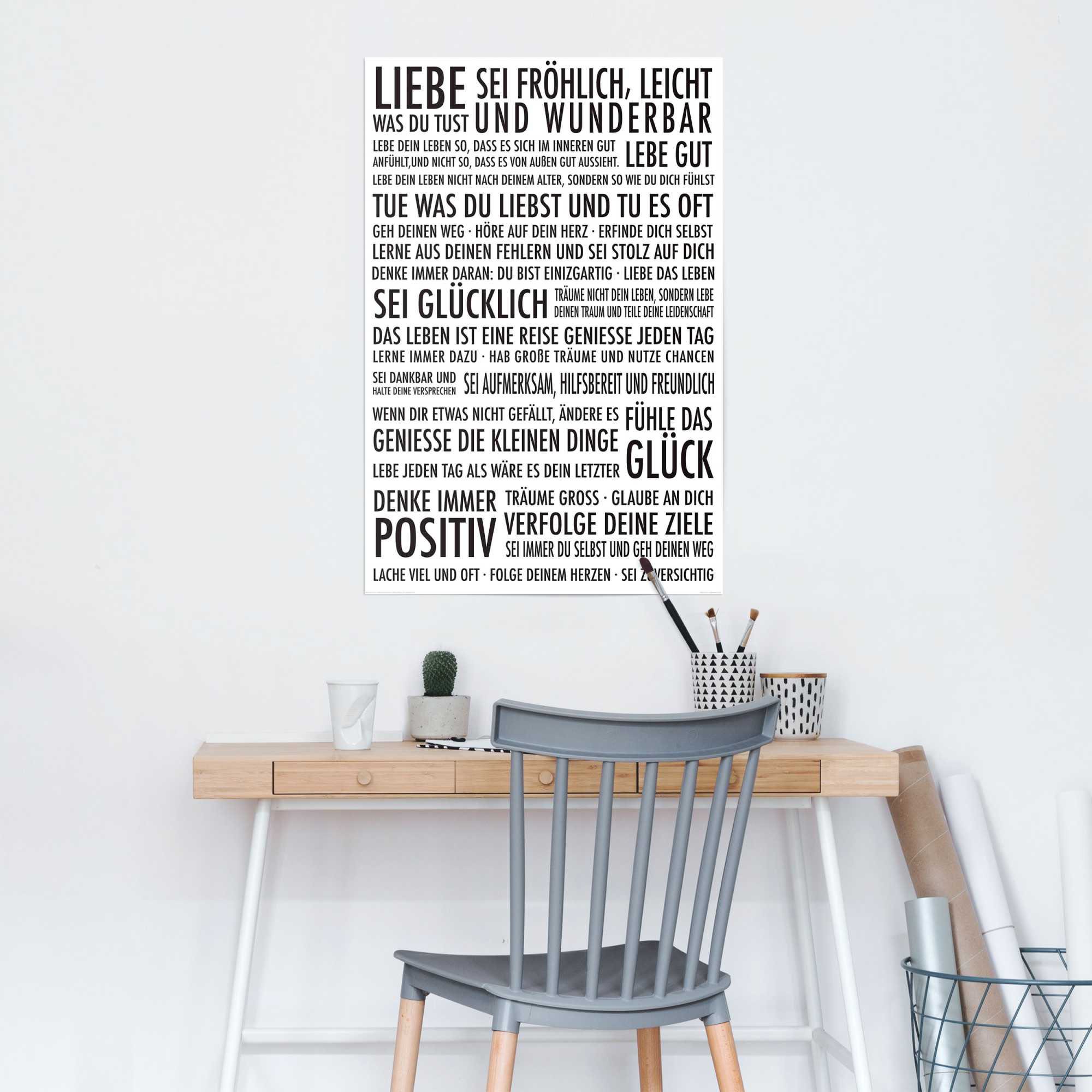 Reinders Poster "Positiv" günstig online kaufen