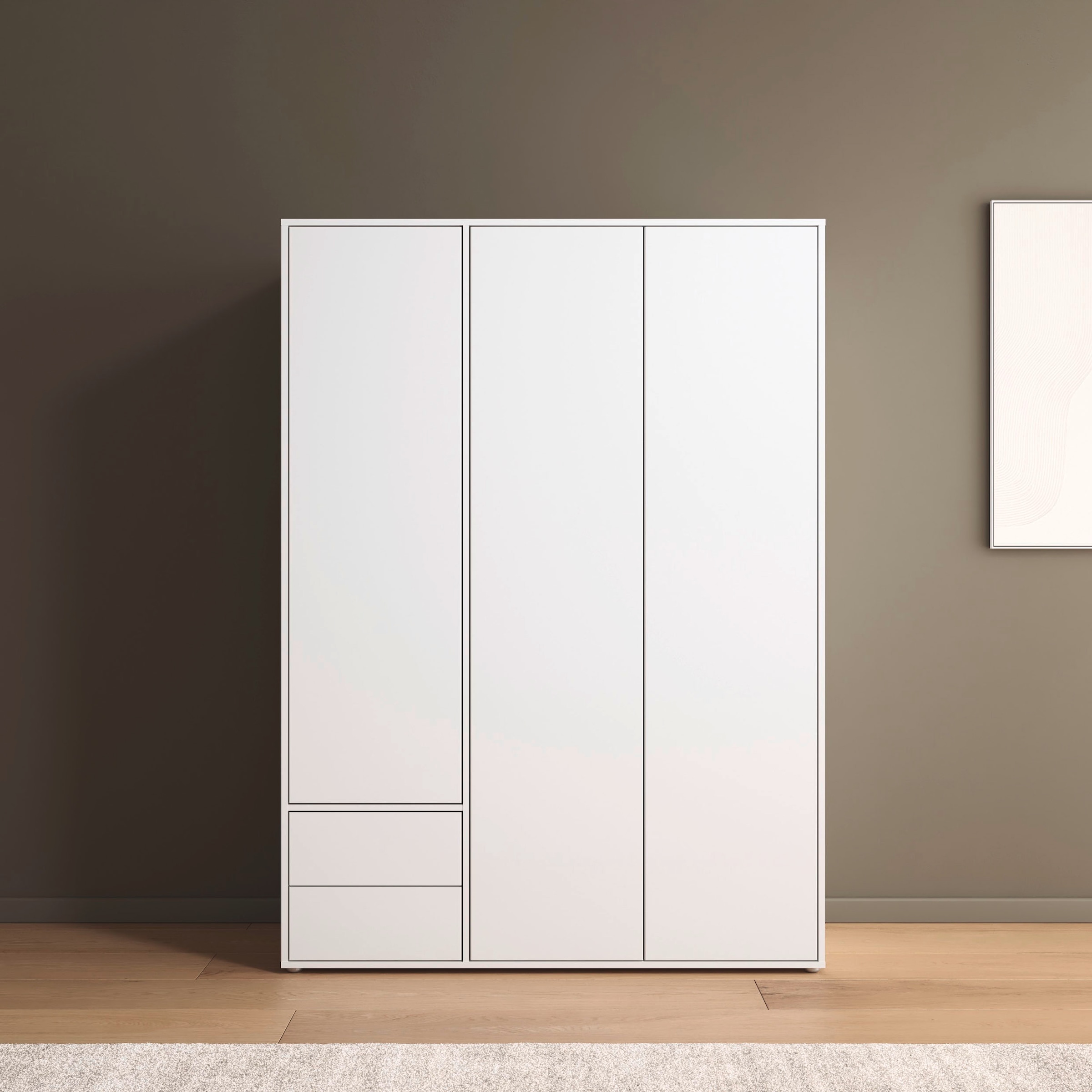 rauch Drehtürenschrank »Kleiderschrank Schrank Garderobe Wäscheschrank NABILA viel Stauraum«, (in 3 verschiedenen Ausstattungen BASIC/CLASSIC/PREMIUM), mit 2 Schubladen und Push-to-Open Funktion TOPSELLER MADE IN GERMANY
