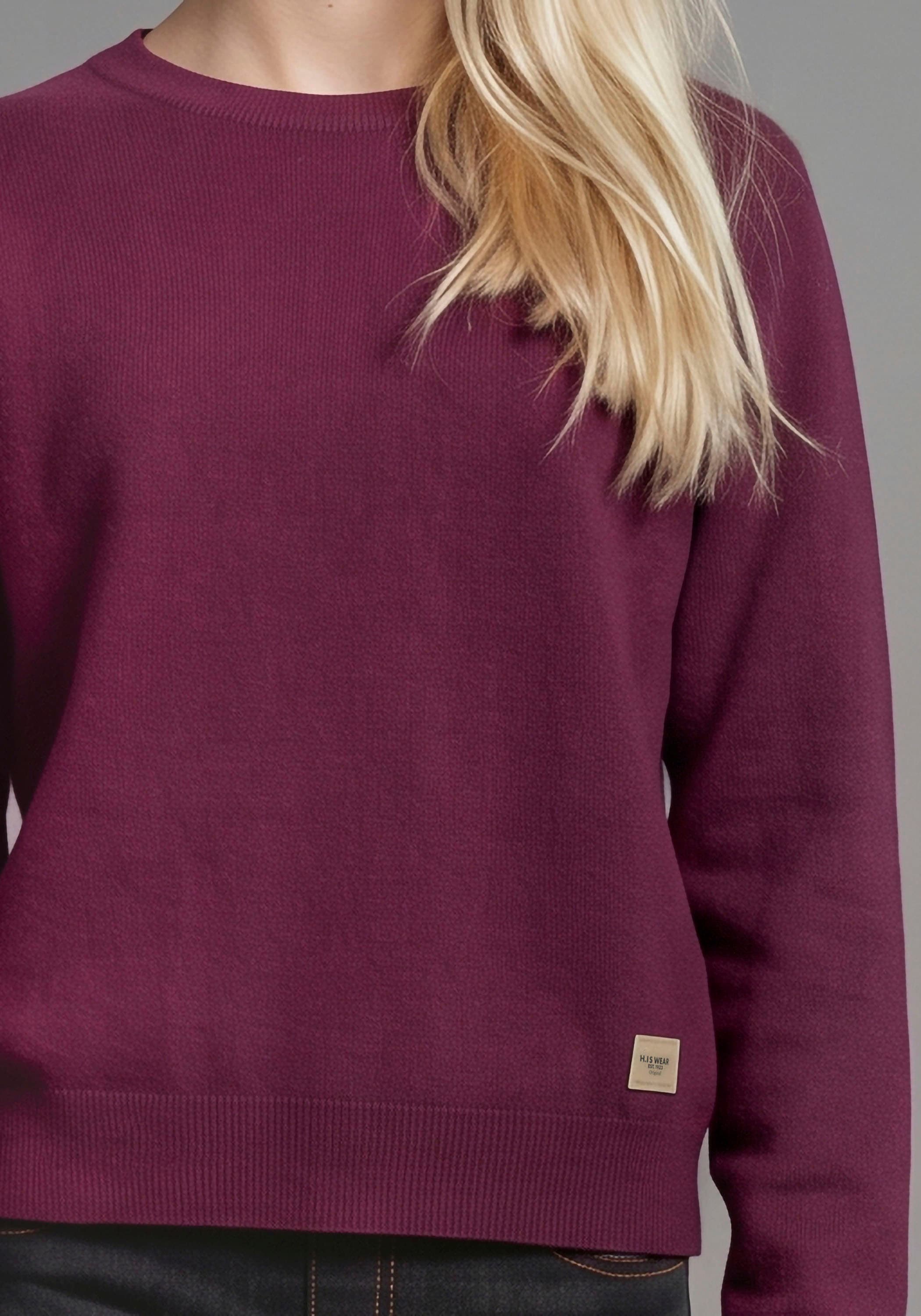 H.I.S Sweatshirt »2er Pack H.I.S Sweats, Must-Have Basic in kurzer Form«, 2er Packung, 2 Sweatshirts im Pack, Basics in modischen Farben, Langarm
