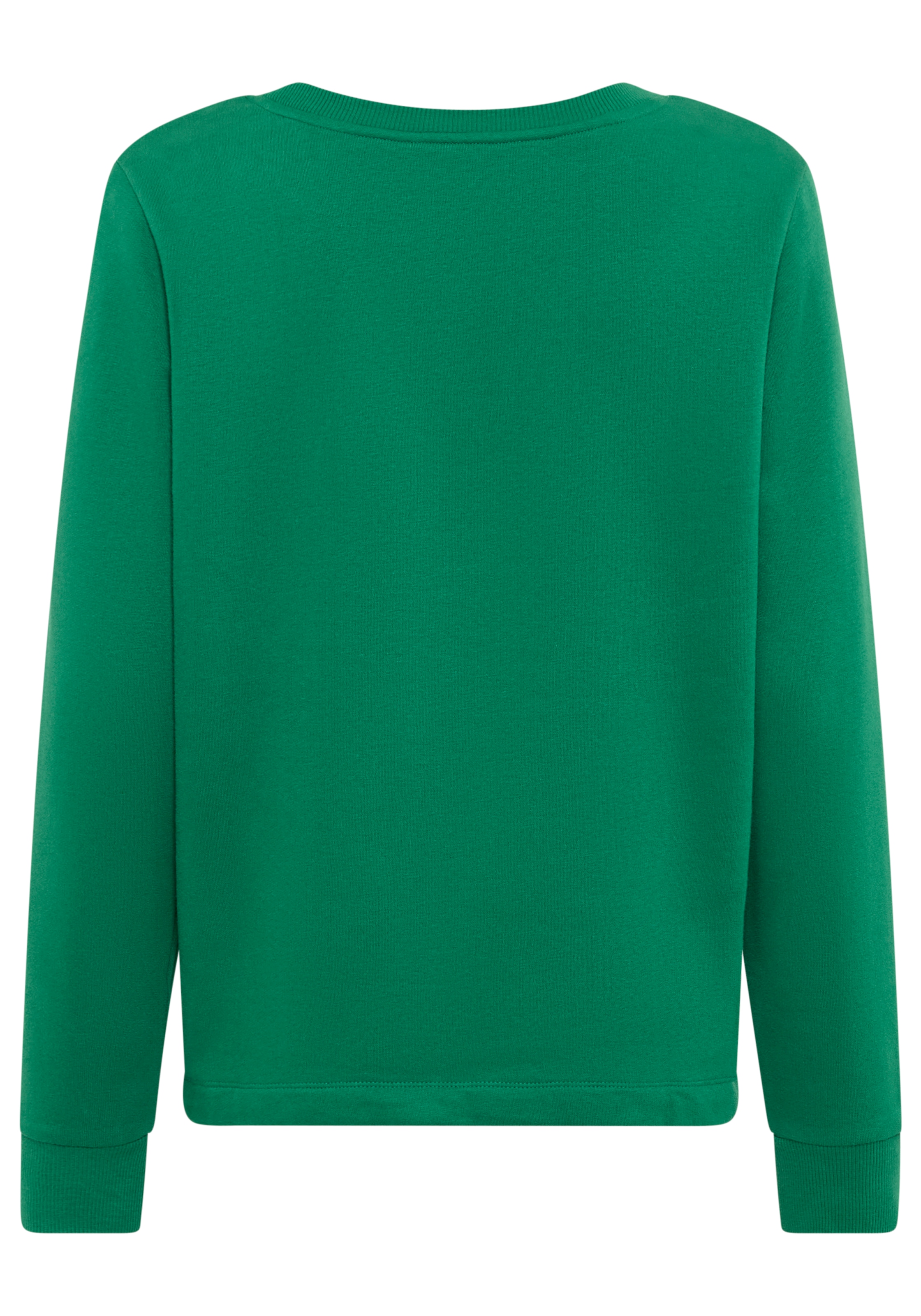DELMAO Sweatshirt, Weiche Baumwollmischung mit Print und Kordelzug am Saum