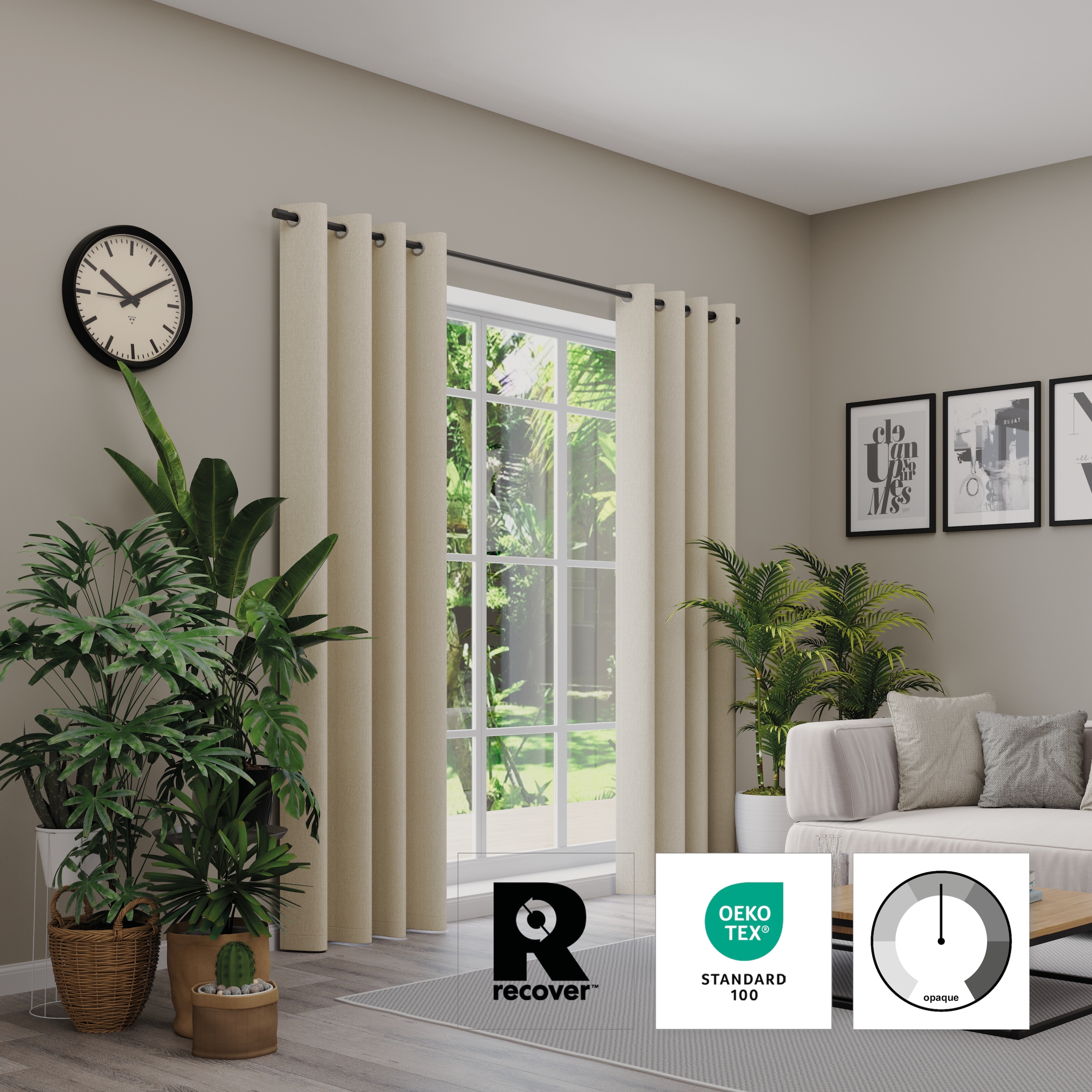 Neutex for you Vorhang "Monza Eco" Ösen 1 Stk. tlg. günstig online kaufen