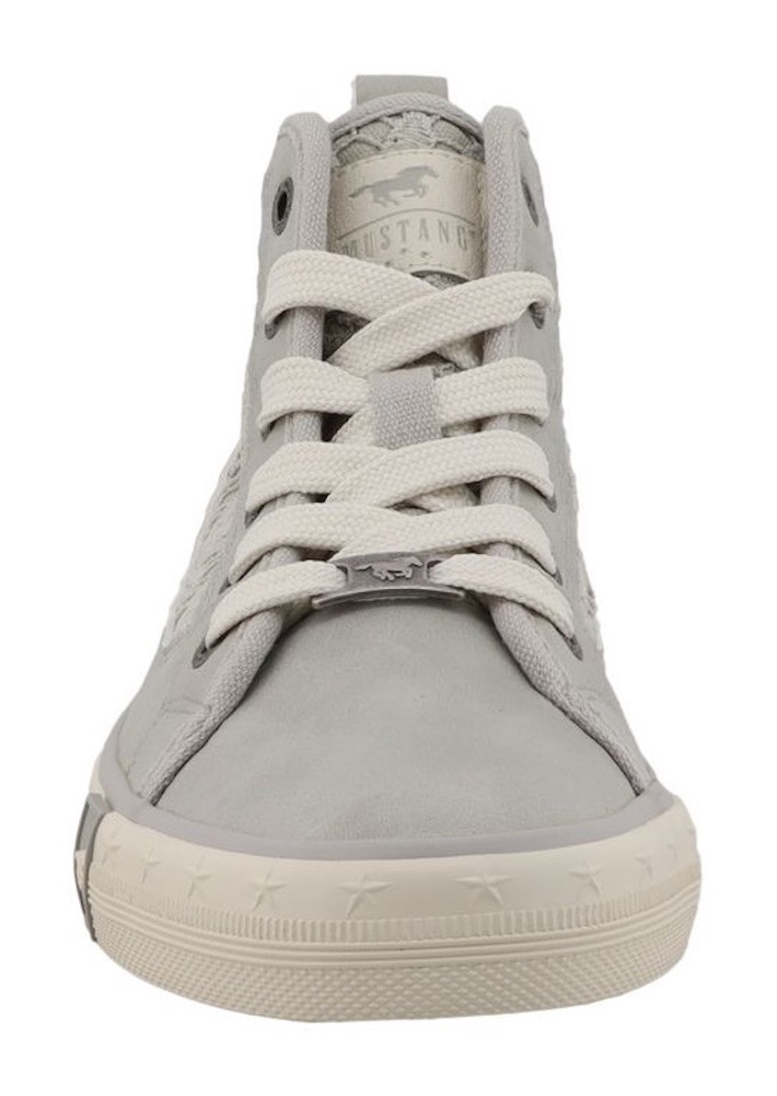 Sneaker MUSTANG SHOES "Mustang Shoes Sneaker Lederimitat/Textil", Herren, Gr. 37, grau, Lederimitat, Textil, Schuhe Sneaker 3