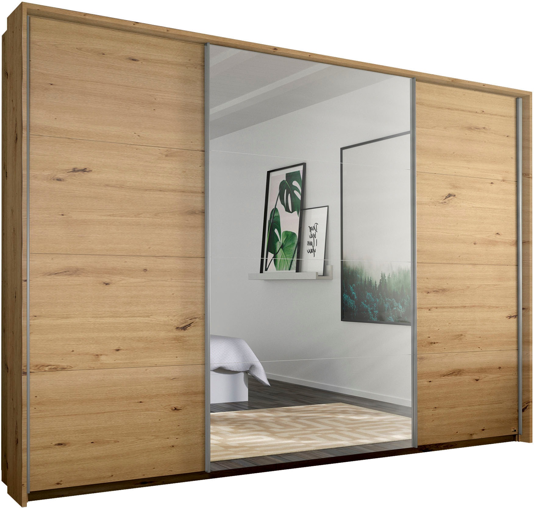 OTTO home Kleiderschrank "Mehrzweckschrank Aktenschrank Möbel Mietswohnung Schlafzimmer CORTONA" erhältlich in Breite 211/278/323/368 cm, Höhe: 214/233 cm, inkl. Passepartout und Zubehör, optionale Beleuchtung MADE IN GERMANY