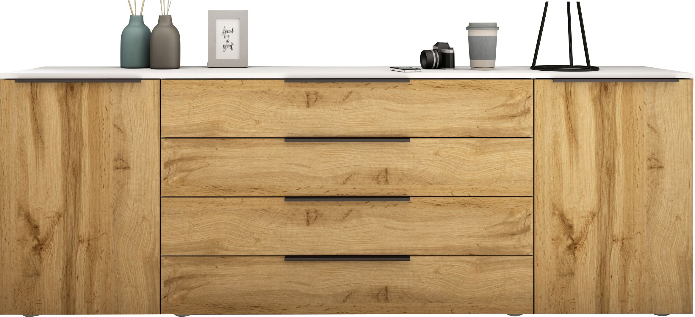 borchardt Möbel Sideboard "Tom, moderne Kommode mit Metallgriffen, 200cm br günstig online kaufen