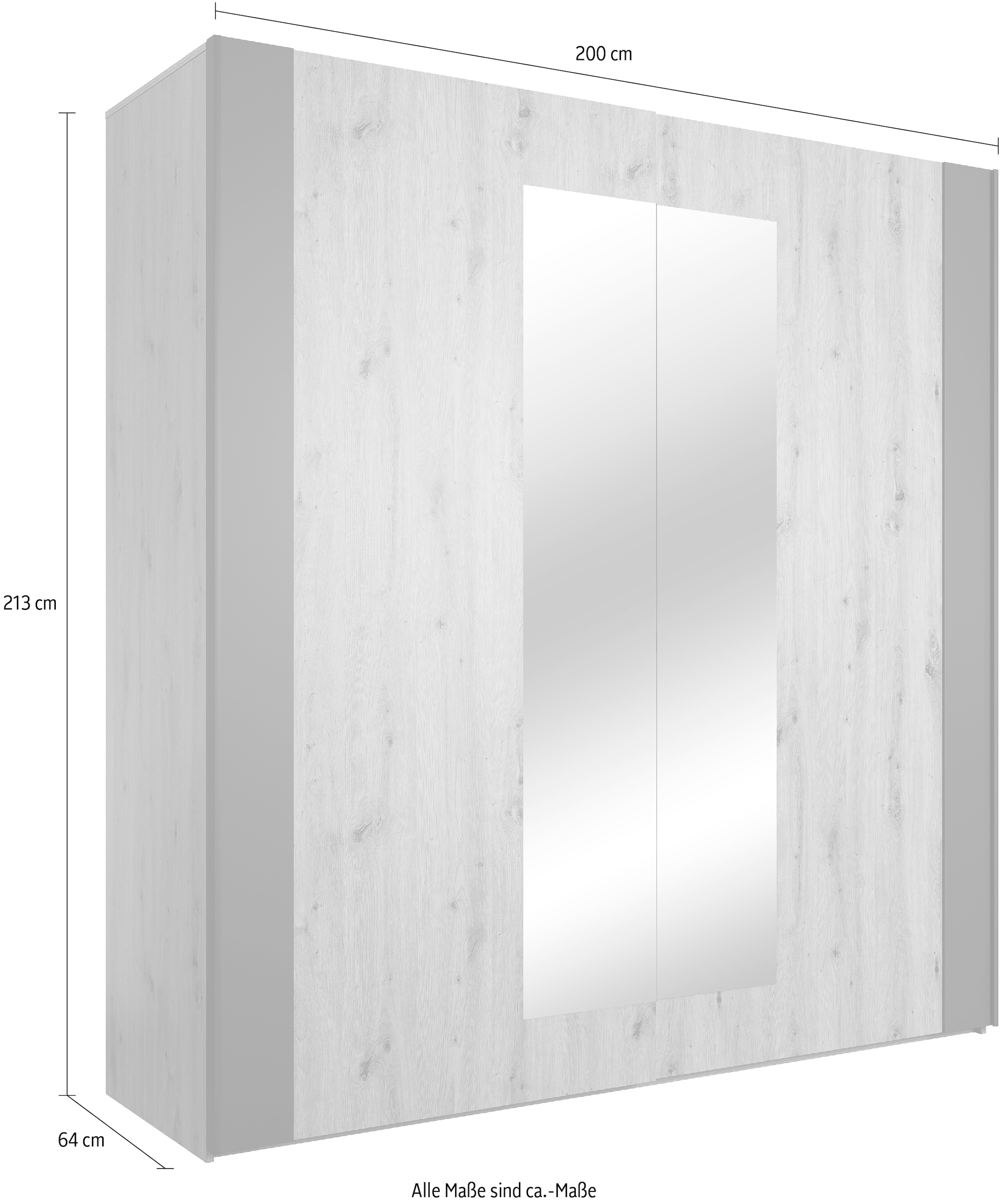 Helvetia Schwebetürenschrank »Sigma«, mit Spiegelflächen auf beiden Türen