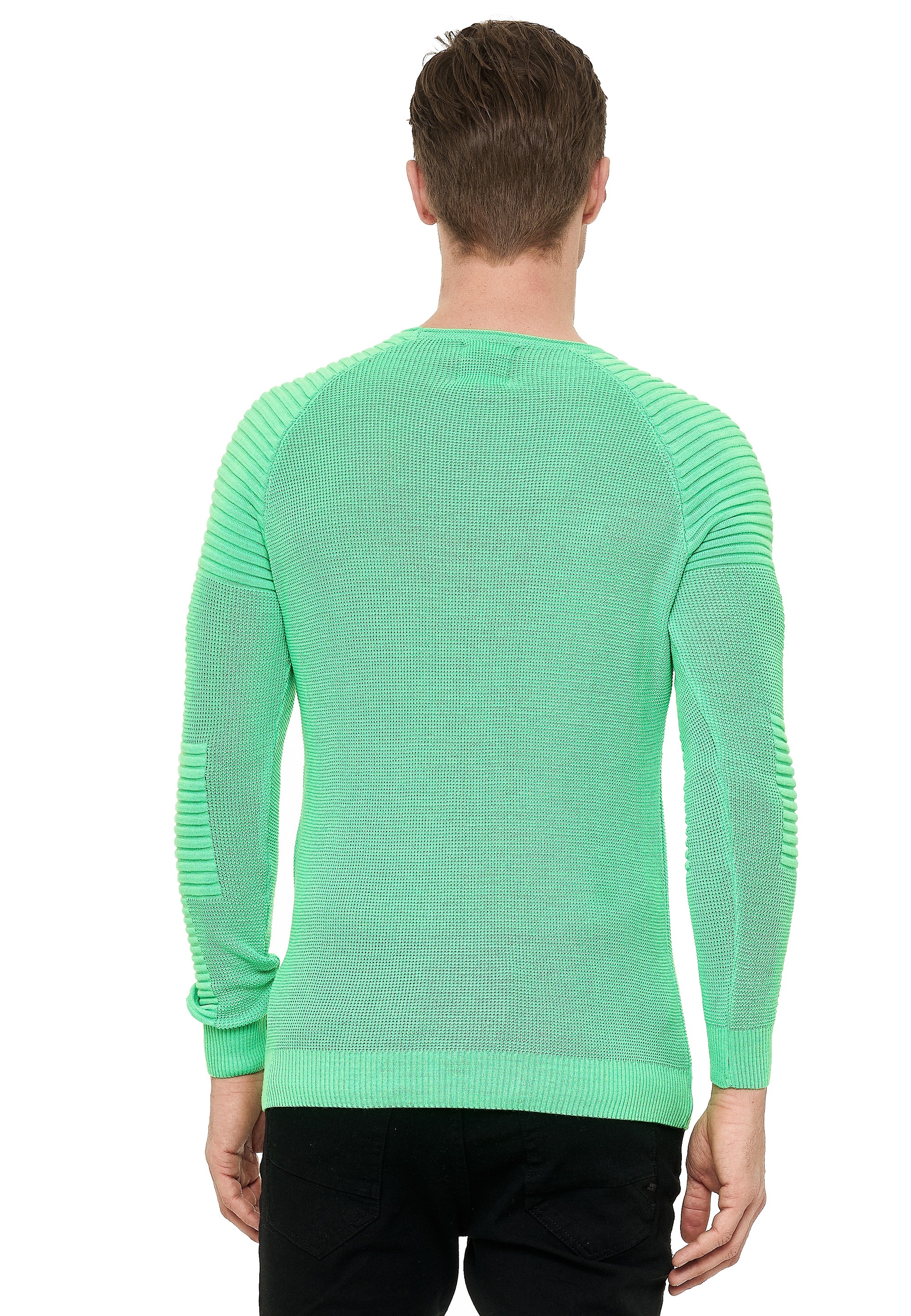 Rusty Neal Strickpullover, mit modernem Rundhalsausschnitt