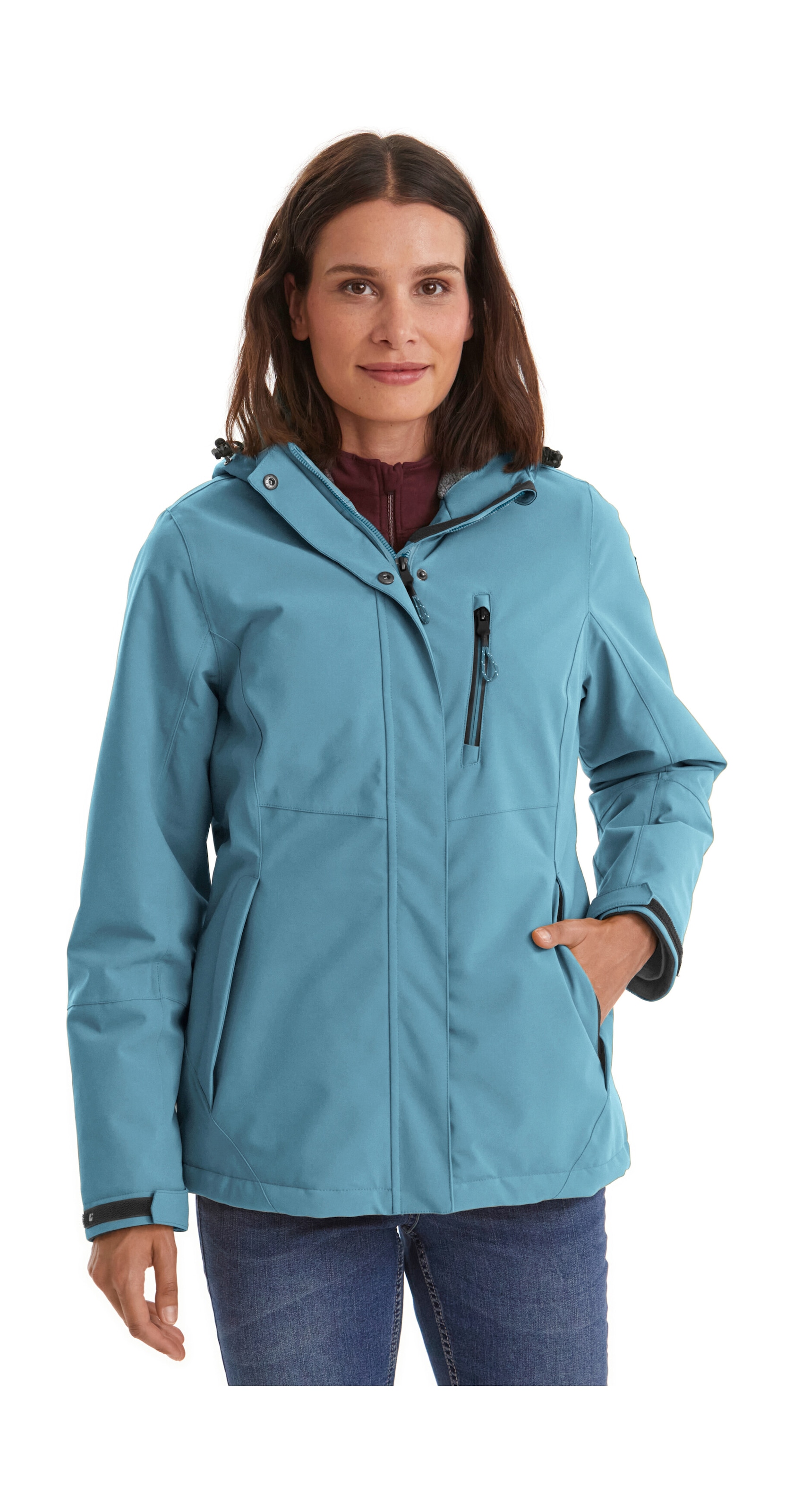 Killtec Outdoorjacke "KOW 140 WMN JCKT" Wasserdichte Damenjacke, atmungsaktiv, abnehmbare Kapuze