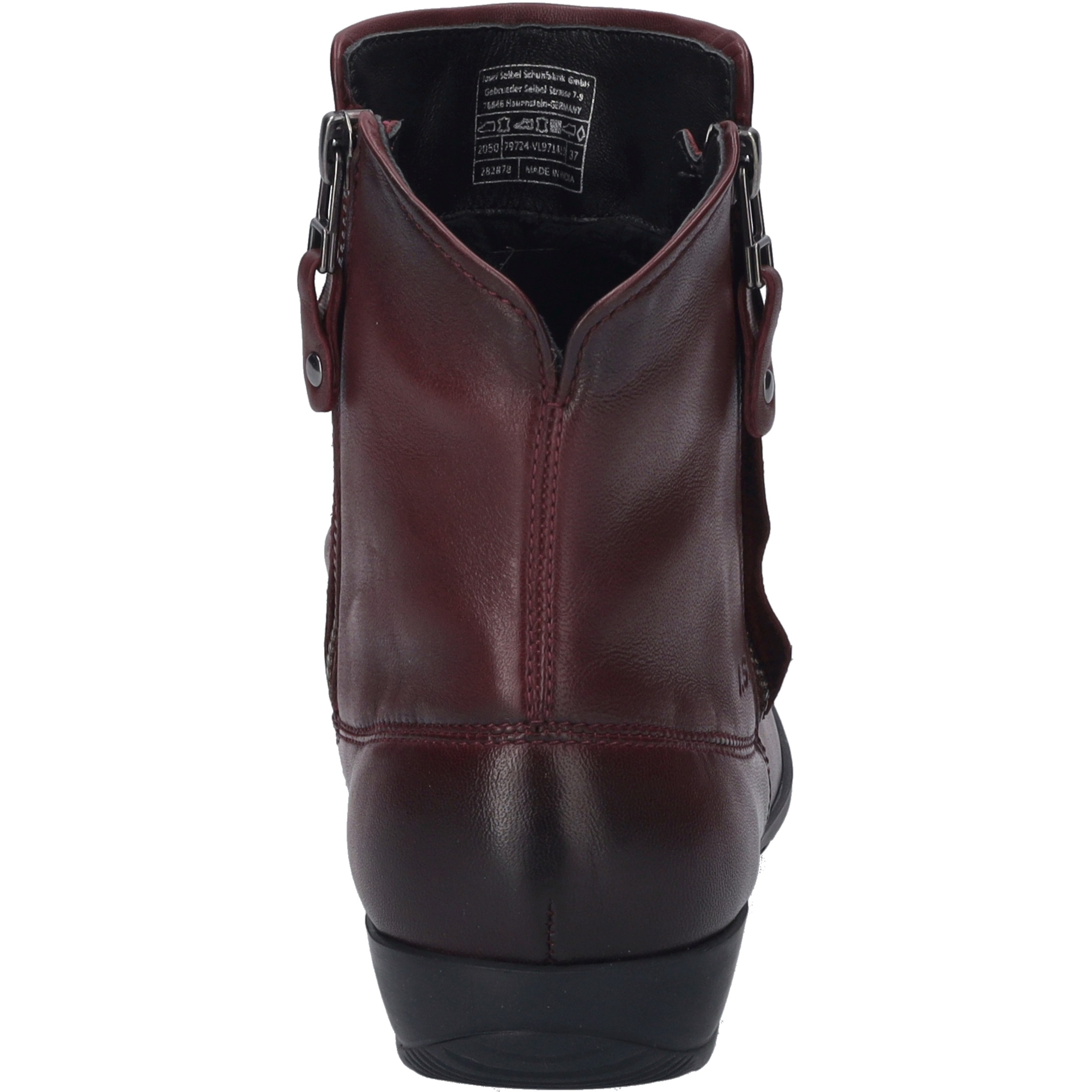 Stiefelette JOSEF SEIBEL "Naly 24, rot", Damen, Gr. 39, rot (bordo), Obermaterial: 100% Rindsleder Leather cow., Schuhe Stiefelette 3