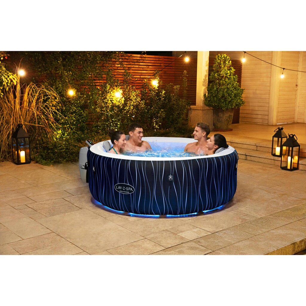 Bestway Whirlpool »LAY-Z-SPA® LED-Hollywood AirJet™«, ØxH: 196x66 cm, für bis zu 6 Personen