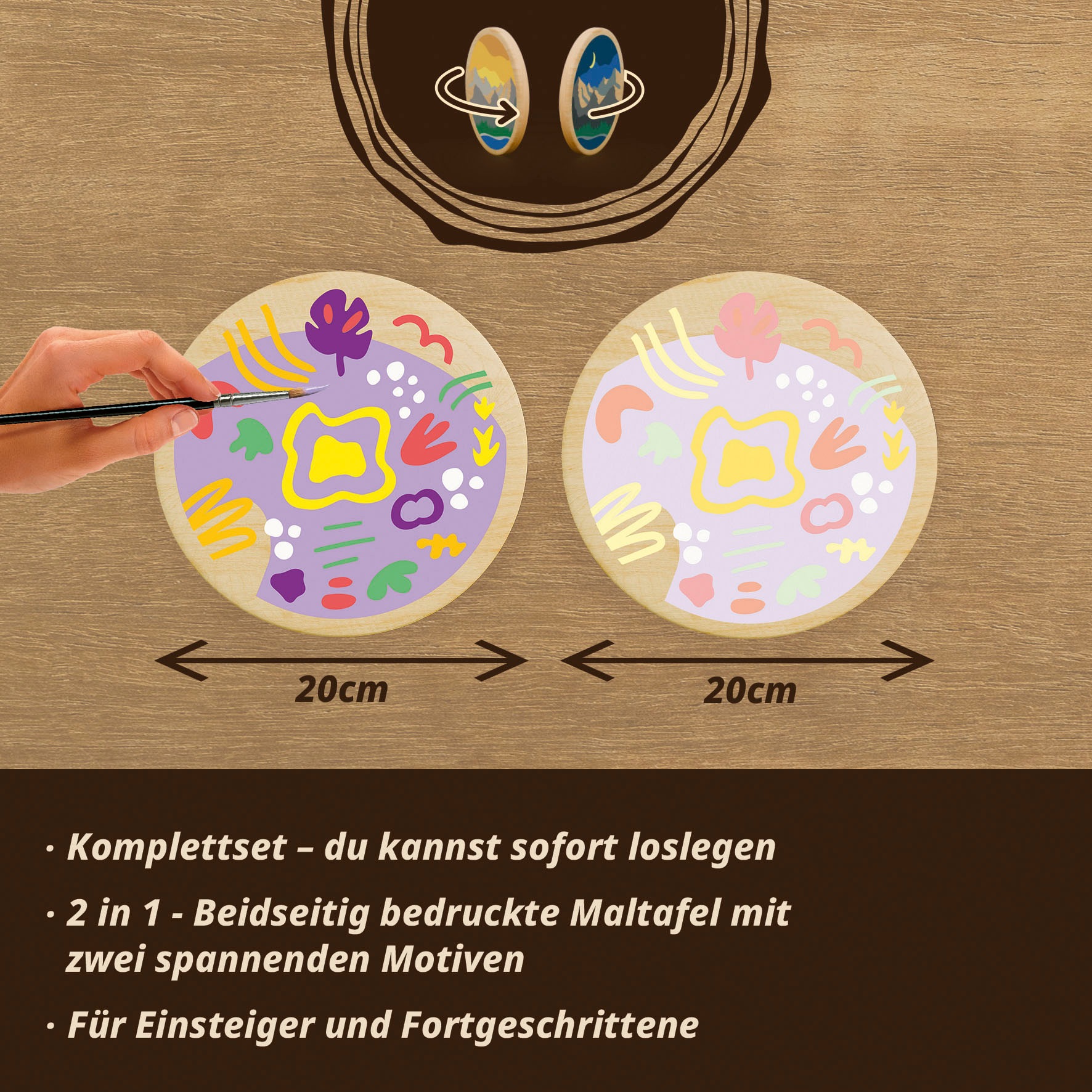 Ravensburger Malen nach Zahlen »CreArt, Wooden, Floral flows« Made in Europe