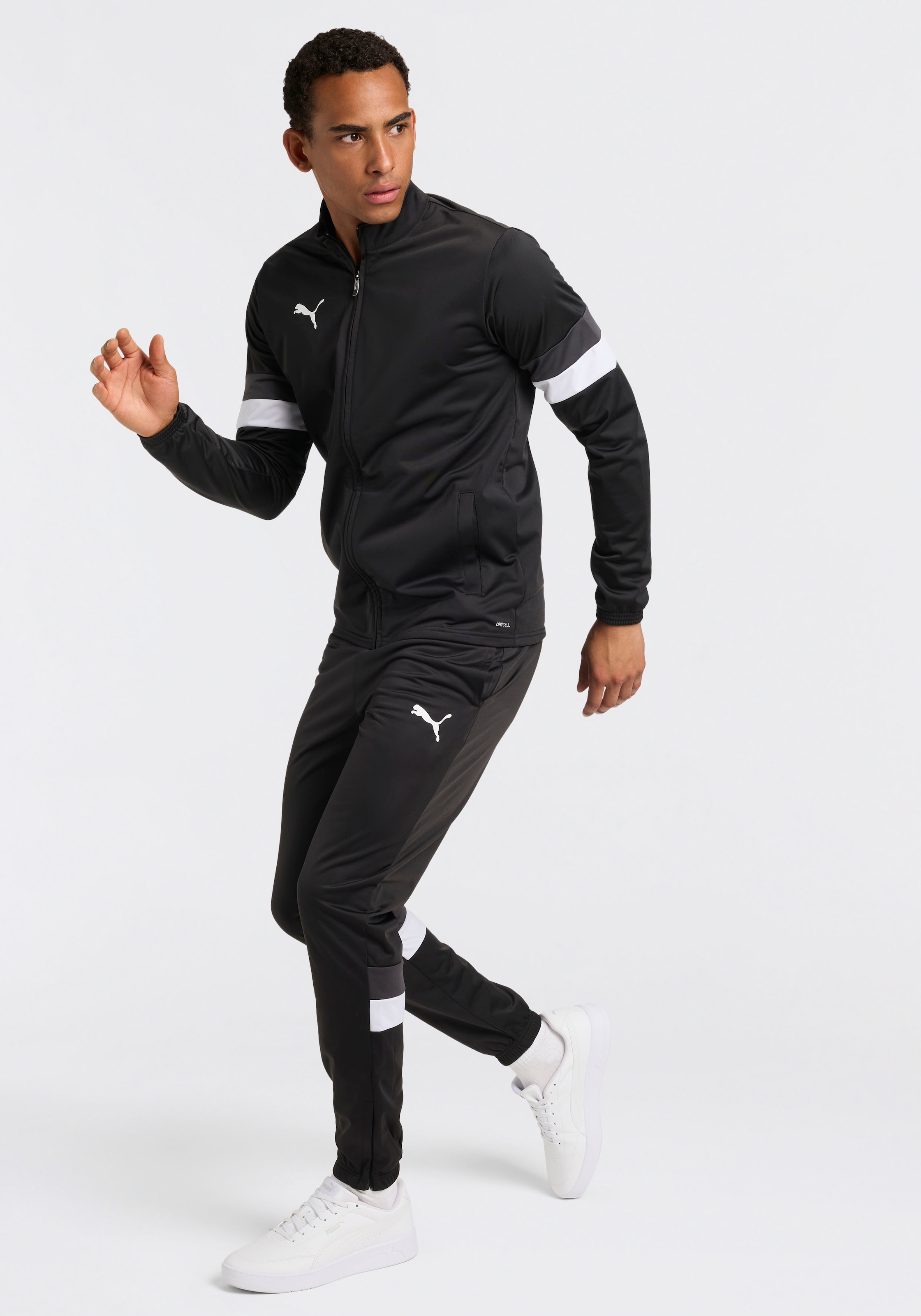 PUMA Trainingsanzug "TEAMRISE TRACKSUIT" 2 zweiteiliges Set, Regular Fit, ohne Kapuze