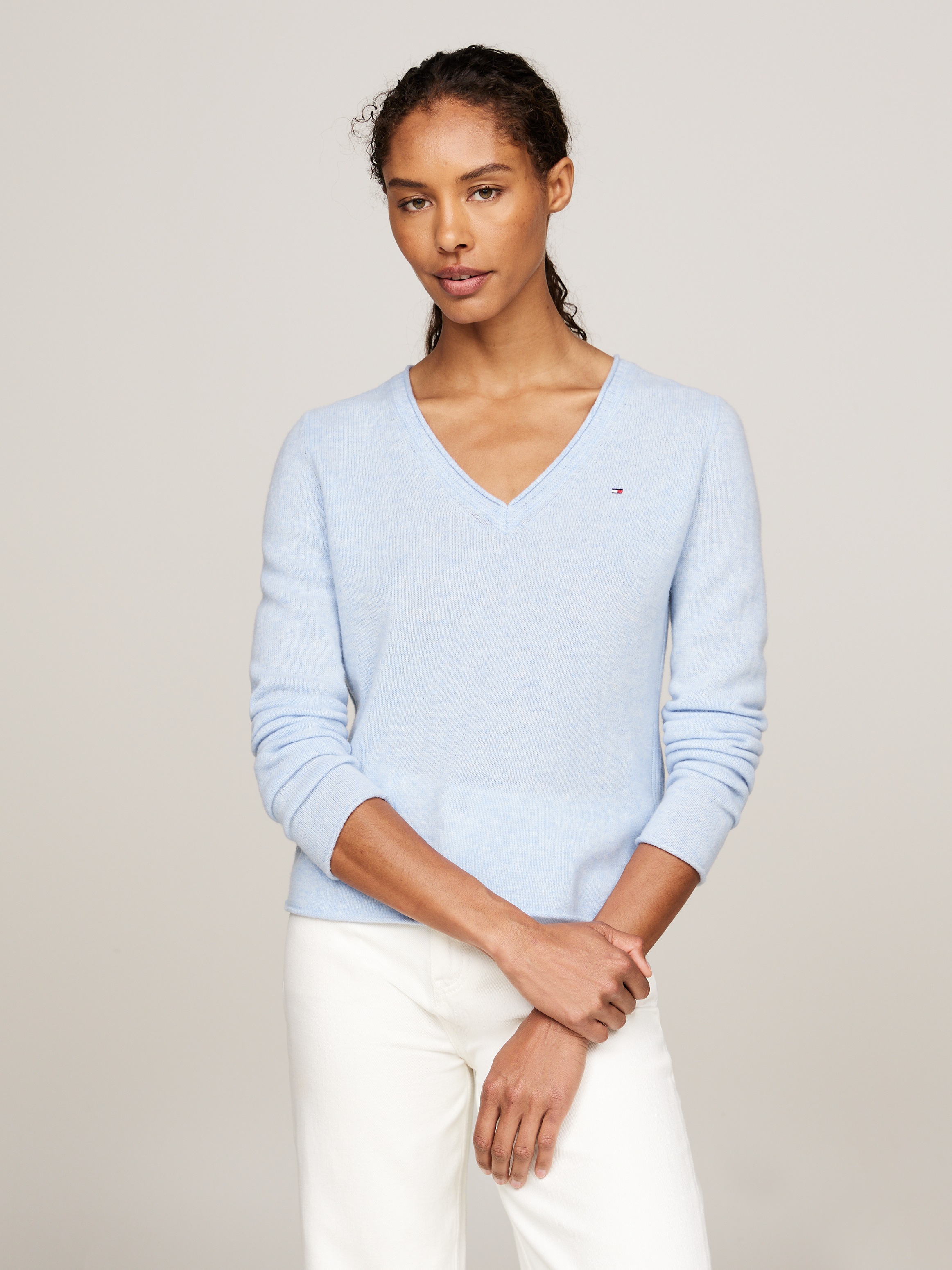 TOMMY HILFIGER Megztinis »minkštas WOOL V-NK SWEATER«...