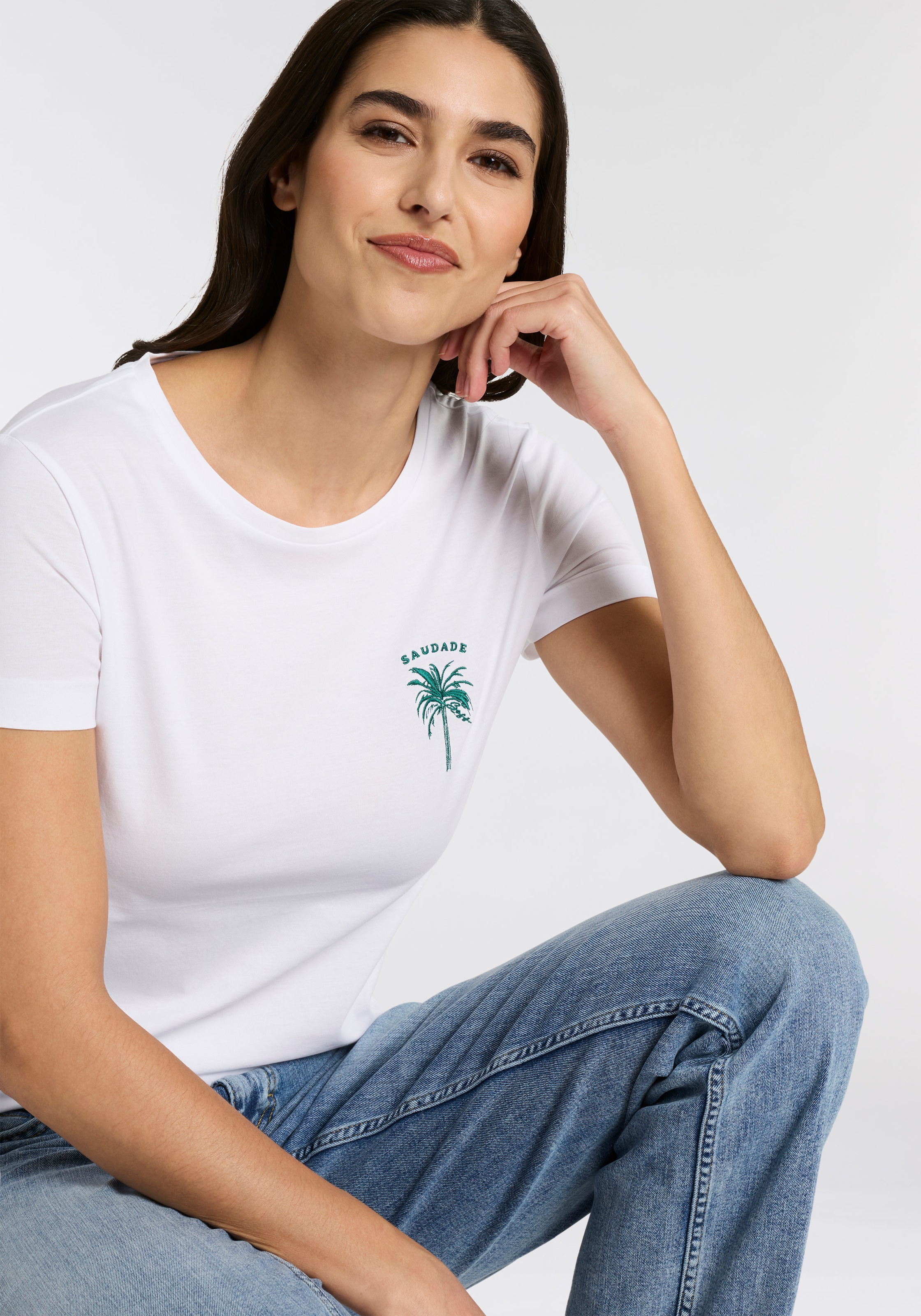 BOSS ORANGE T-Shirt "Elove Premium Damenmode" im Slim Fit, bestickt günstig online kaufen