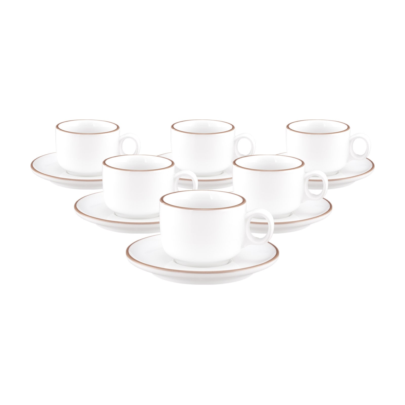 Seltmann Weiden Espressotasse »Espressotassen mit Untertassen Sento Home Pure Lines 80 ml 6er Set« Spülmaschinengeeignet, Mikrowellengeeignet, Ofenfest, Salamandergeeignet, Kühlschrankgeeignet, Gefrierschrankgeeignet