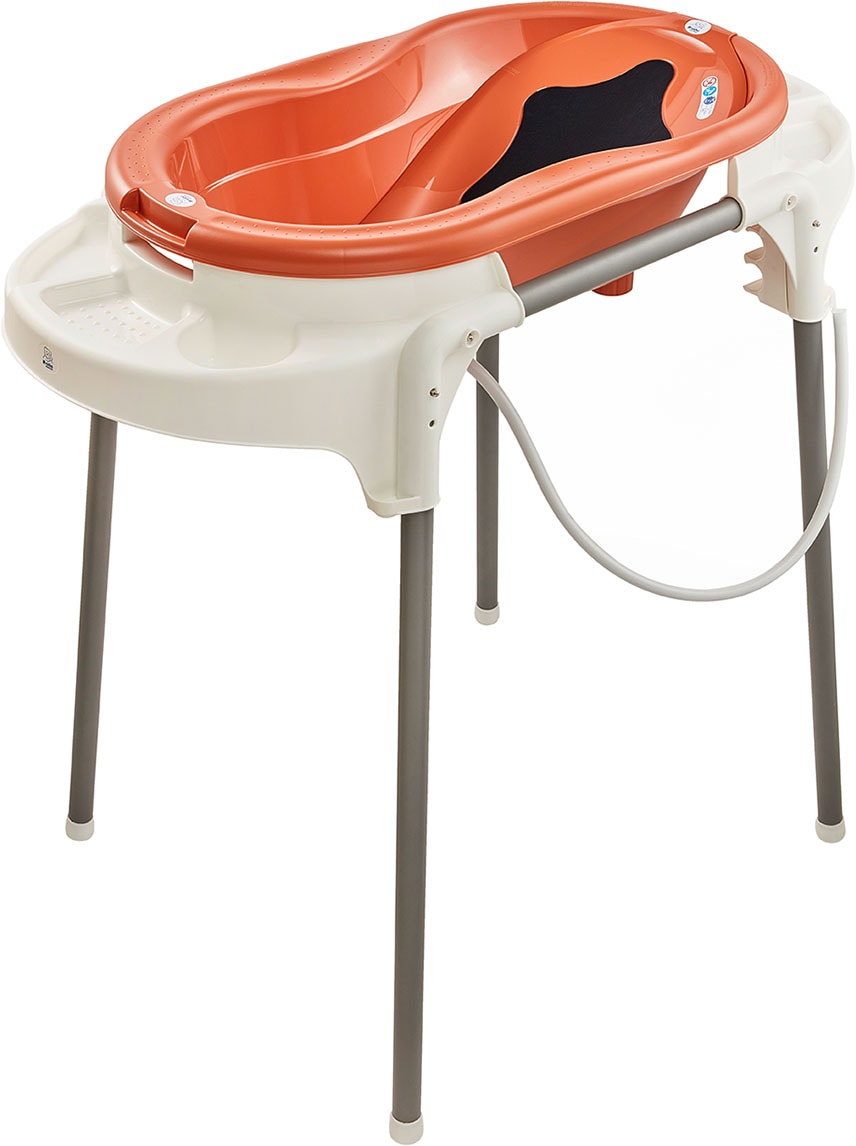 Rotho Babydesign Babybadewanne »TOP Badestation«, (4 tlg.), inkl. Wannen-Einsatz, Wannen-Ständer, Ablaufschlauch; Made in Germany