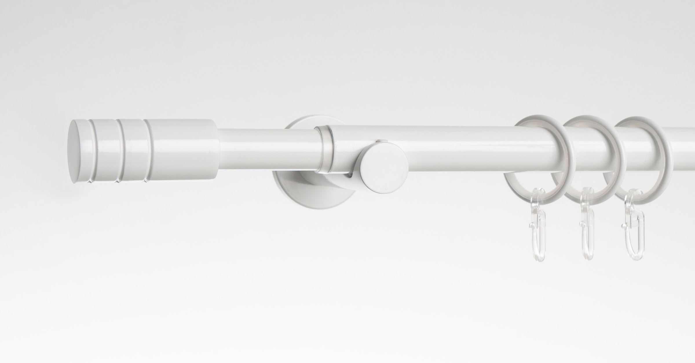Liedeco Gardinenstange "Stilgarnitur "Zylinder" ausziehbar 16/19 mm" Ø 19 mm 1 läufig-läufig ausziehbar teleskopisch ausziehbar