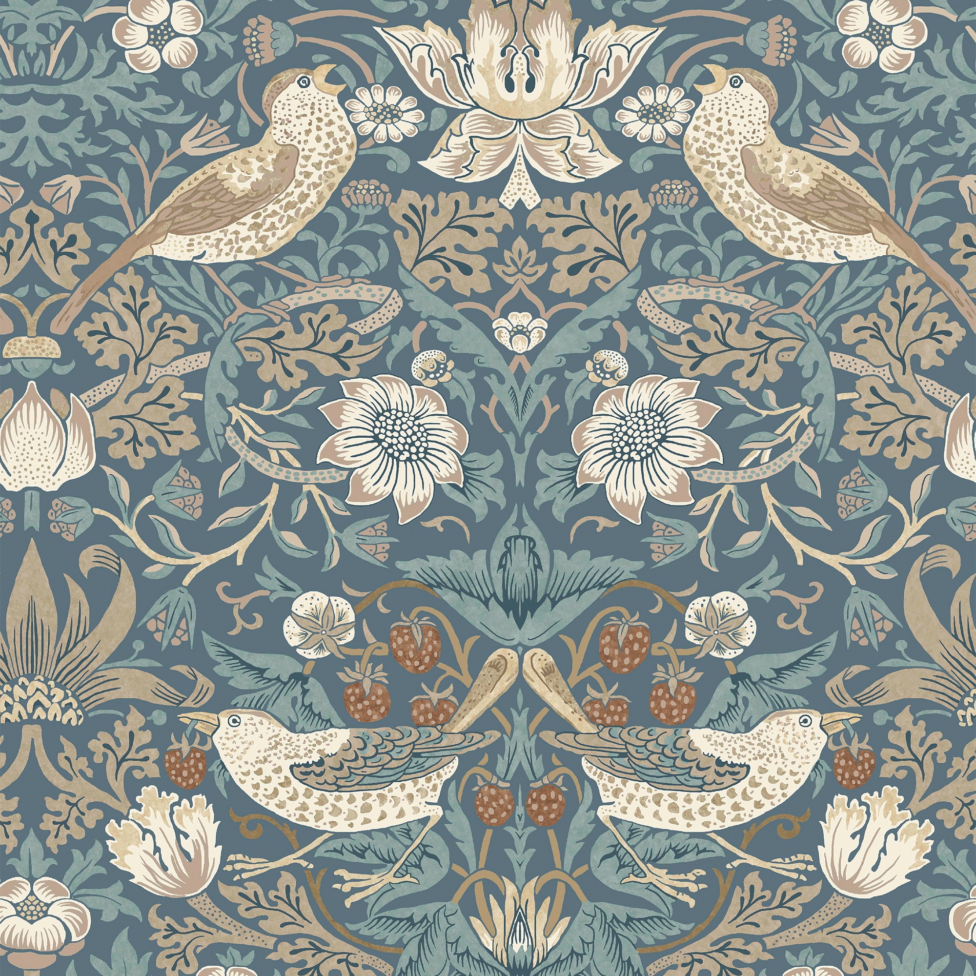 WILLIAM MORRIS AT HOME Vliestapete »Strawberry Thief«, Motiv, Design Tapeten