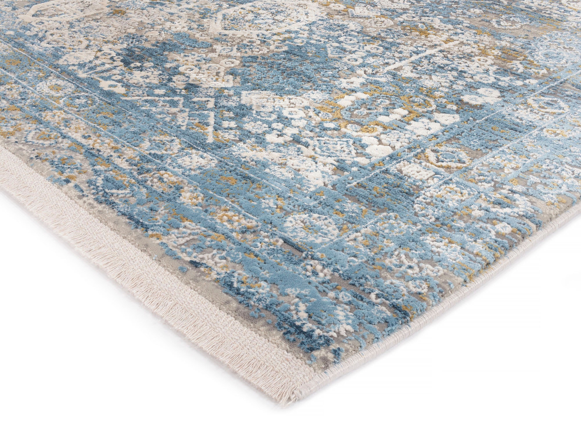 OCI DIE TEPPICHMARKE Teppich »Tradi«, rechteckig, 8 mm Höhe, Glanz Viskose, mit Fransen, Wohnzimmer