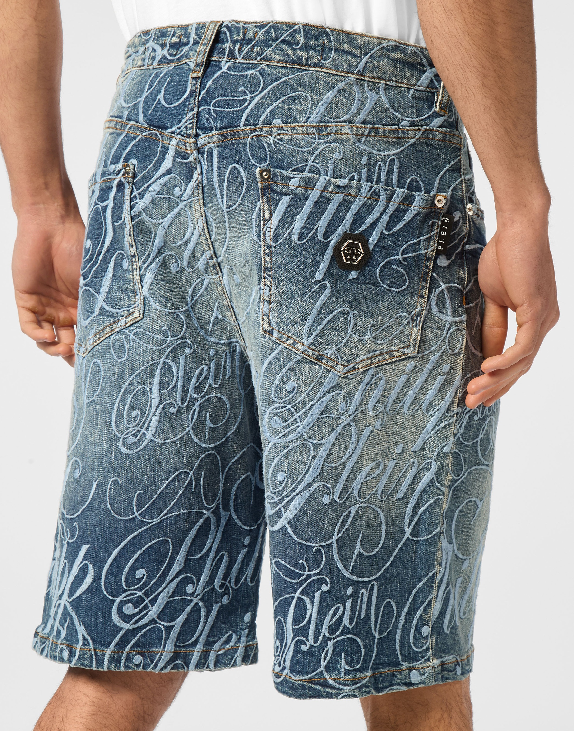 PHILIPP PLEIN Jeansbermudas »Logo«