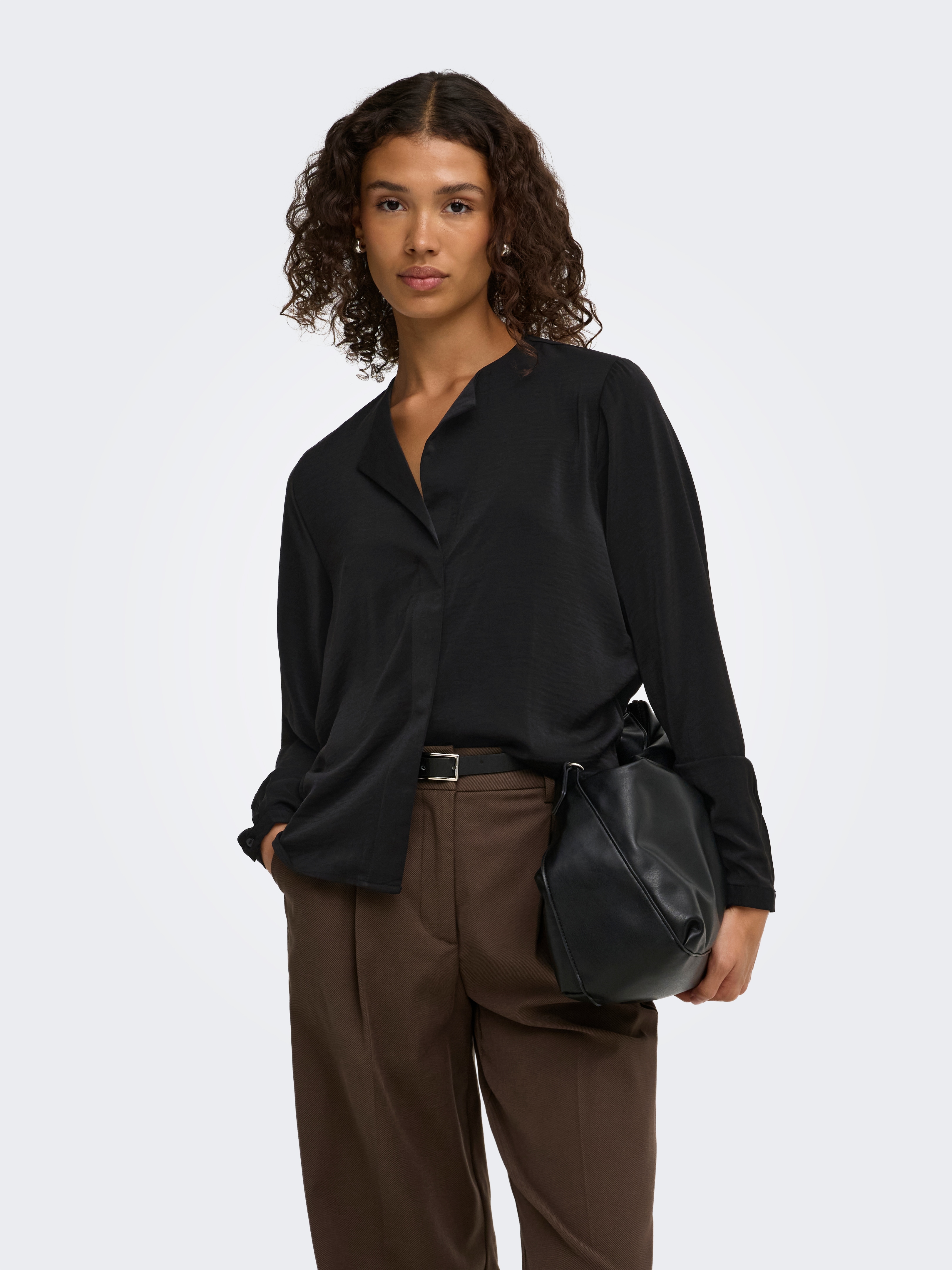 JDY Schlupfbluse "JDYAYA L/S COLLAR SHIRT WVN NOOS" Polyester