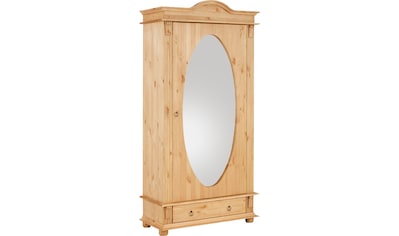 Home affaire Garderobenschrank »Florenz«, mit Spiegel, aus massiver Kiefer, dekorative... kaufen