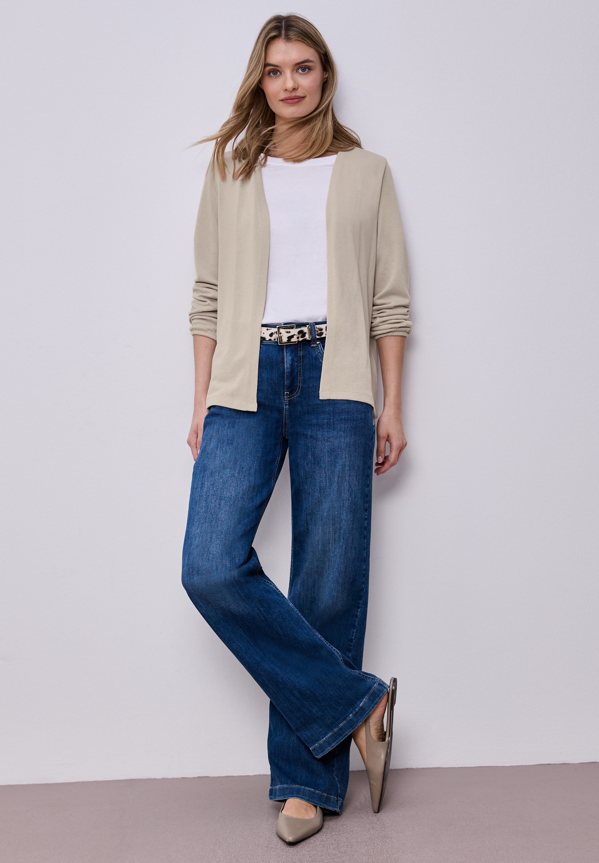 STREET ONE Cardigan bestehend aus einem Materialmix günstig online kaufen