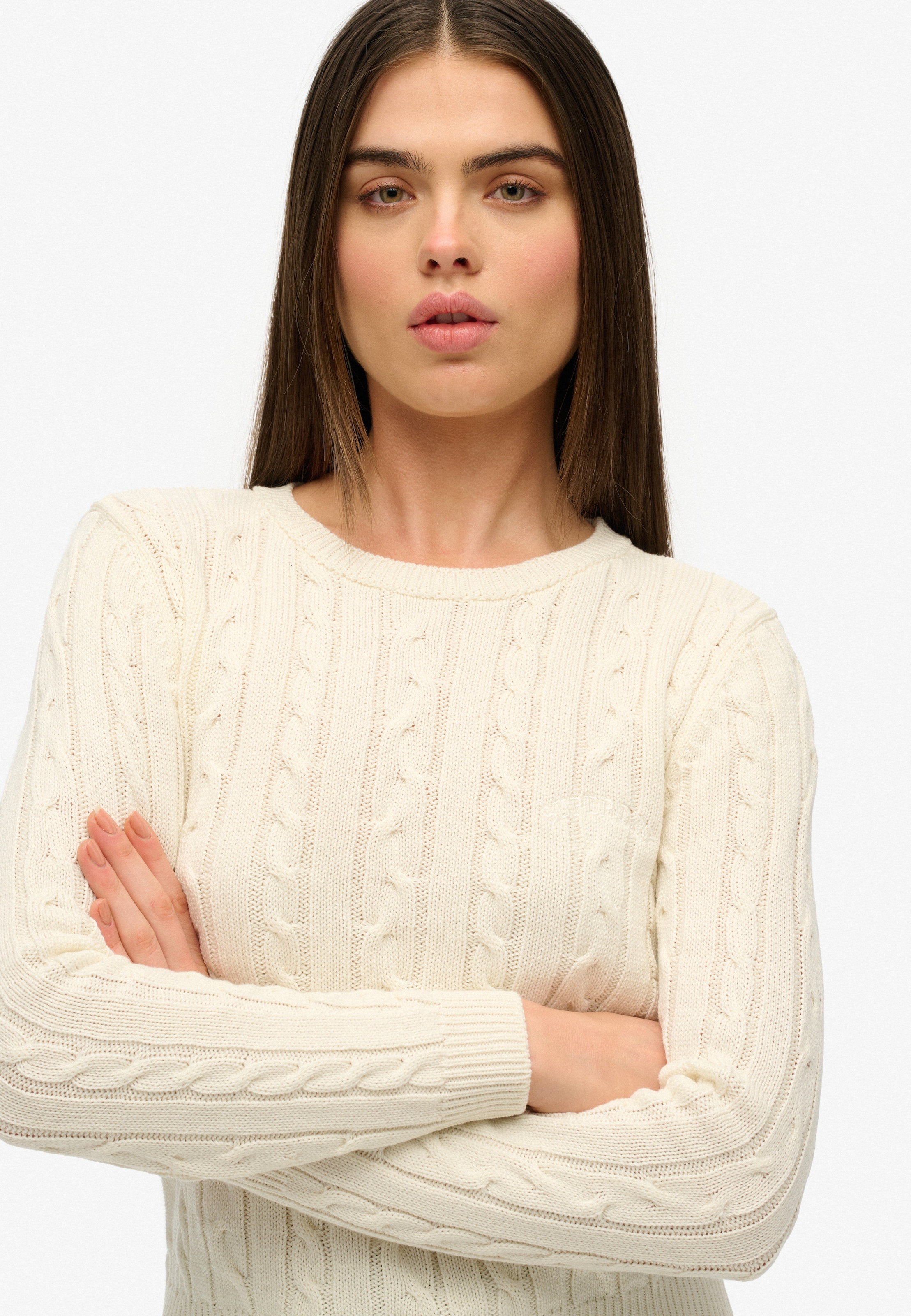 Superdry Strickpullover »ESSENTIALS SLIM CABLE JUMPER«