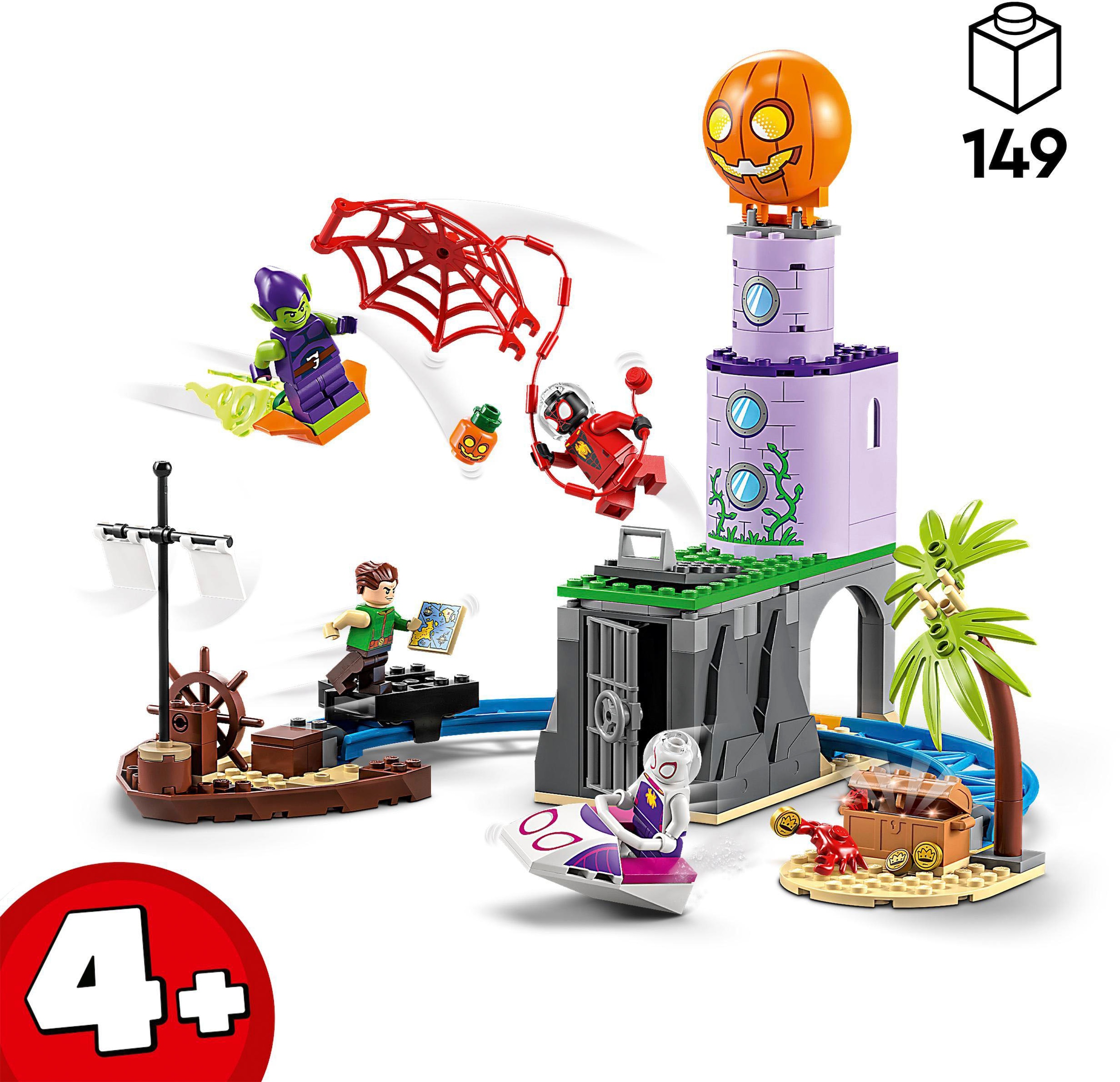 LEGO® Konstruktionsspielsteine »Spideys Team an Green Goblins Leuchtturm (10790), LEGO® Marvel«, (149 St.)
