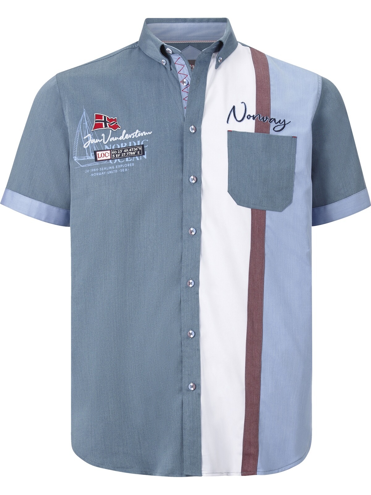 Jan Vanderstorm Kurzarmhemd "Kurzarmhemd THJORVEN" günstig online kaufen