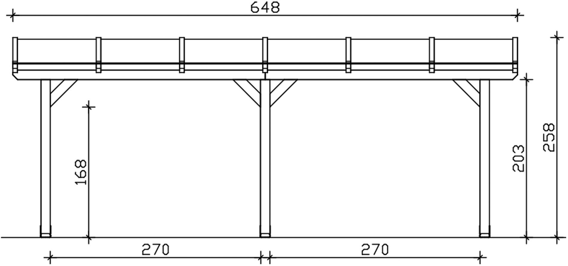 Skanholz Terrassendach »Andria« Leimholz