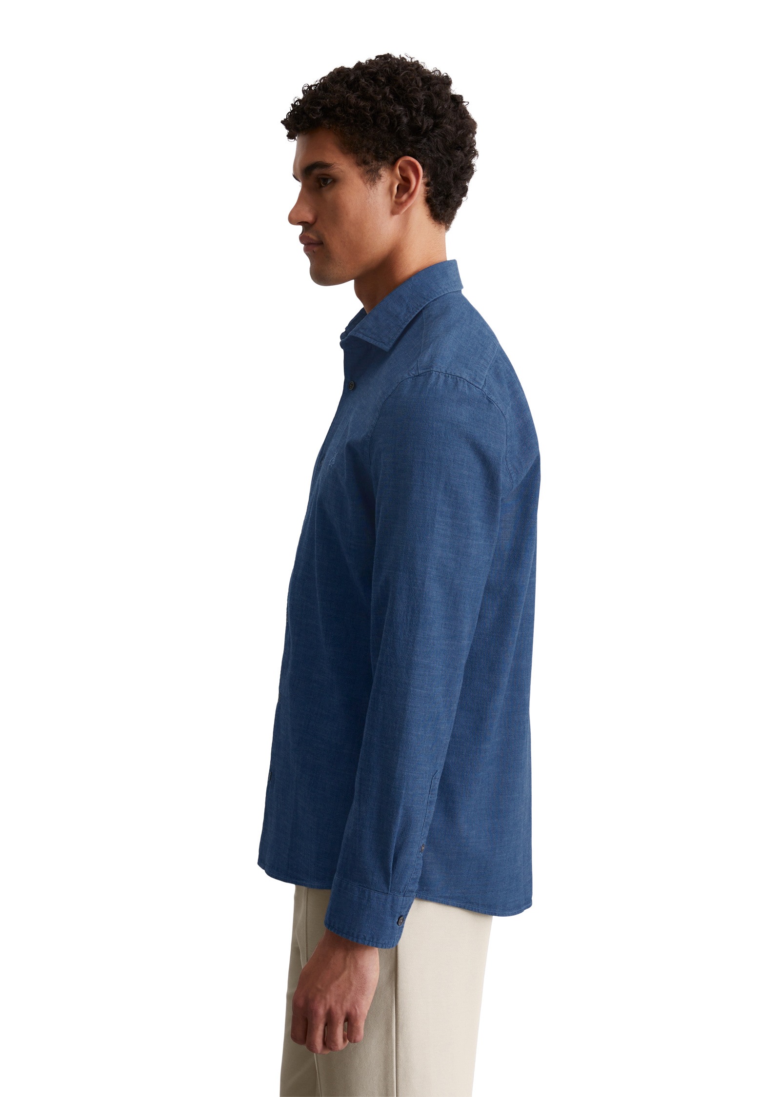 Marc O'Polo Langarmhemd »aus leichtem Bio-Baumwoll-Chambray«