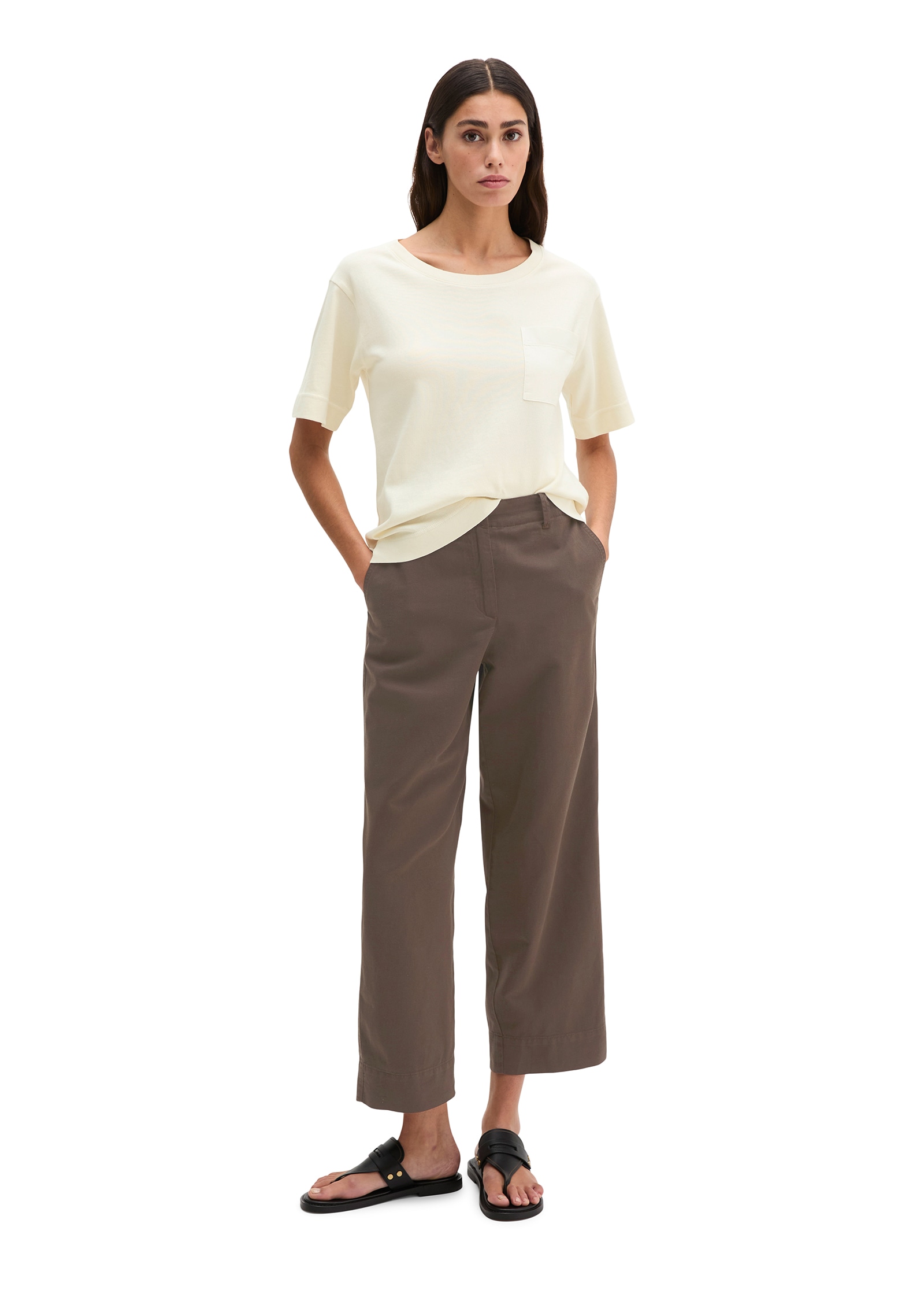 Marc O'Polo T-Shirt loose fit mit aufgesetzter Satin-Tasche