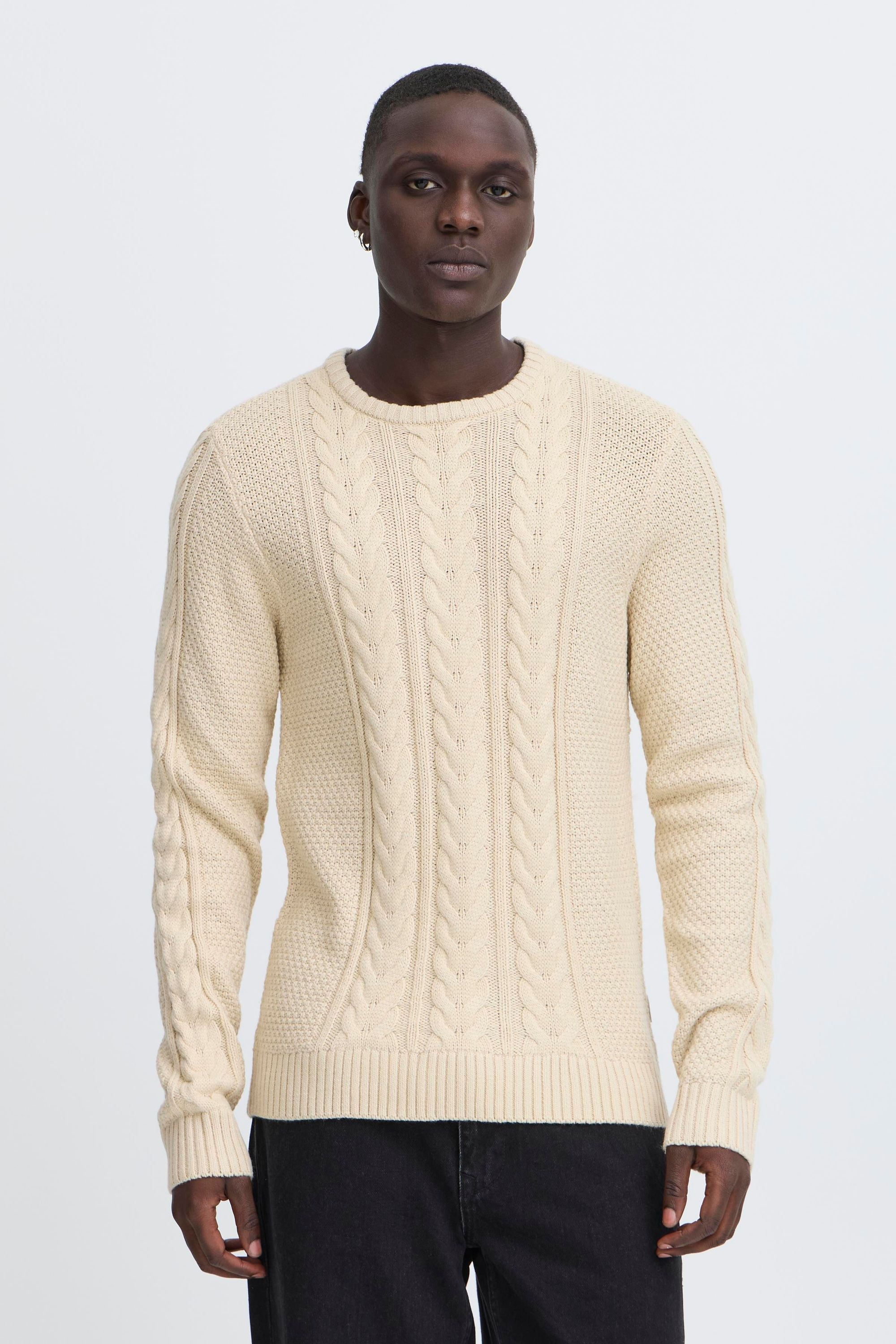 Blend Strickpullover "BHBASIM", Klassischer Grobstrickpullover mit Zopfmust günstig online kaufen