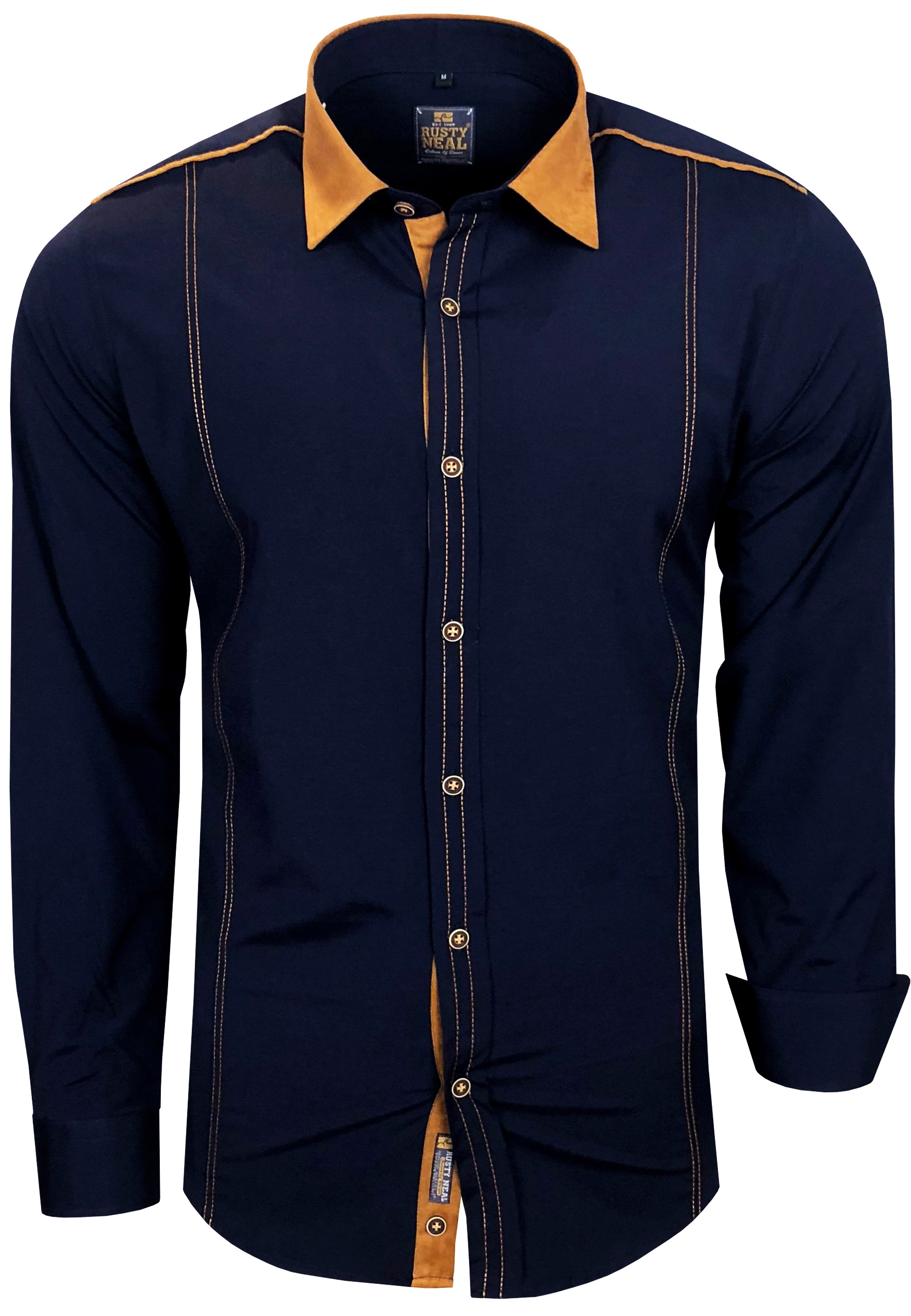 Rusty Langarmhemd, mit ▷ Camel-Details BAUR | kontrastierenden Neal bestellen